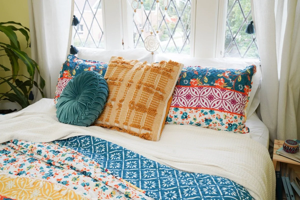 Waffle Cotton Knit Tassel Fringe Blanket/Coverlet - Image 14
