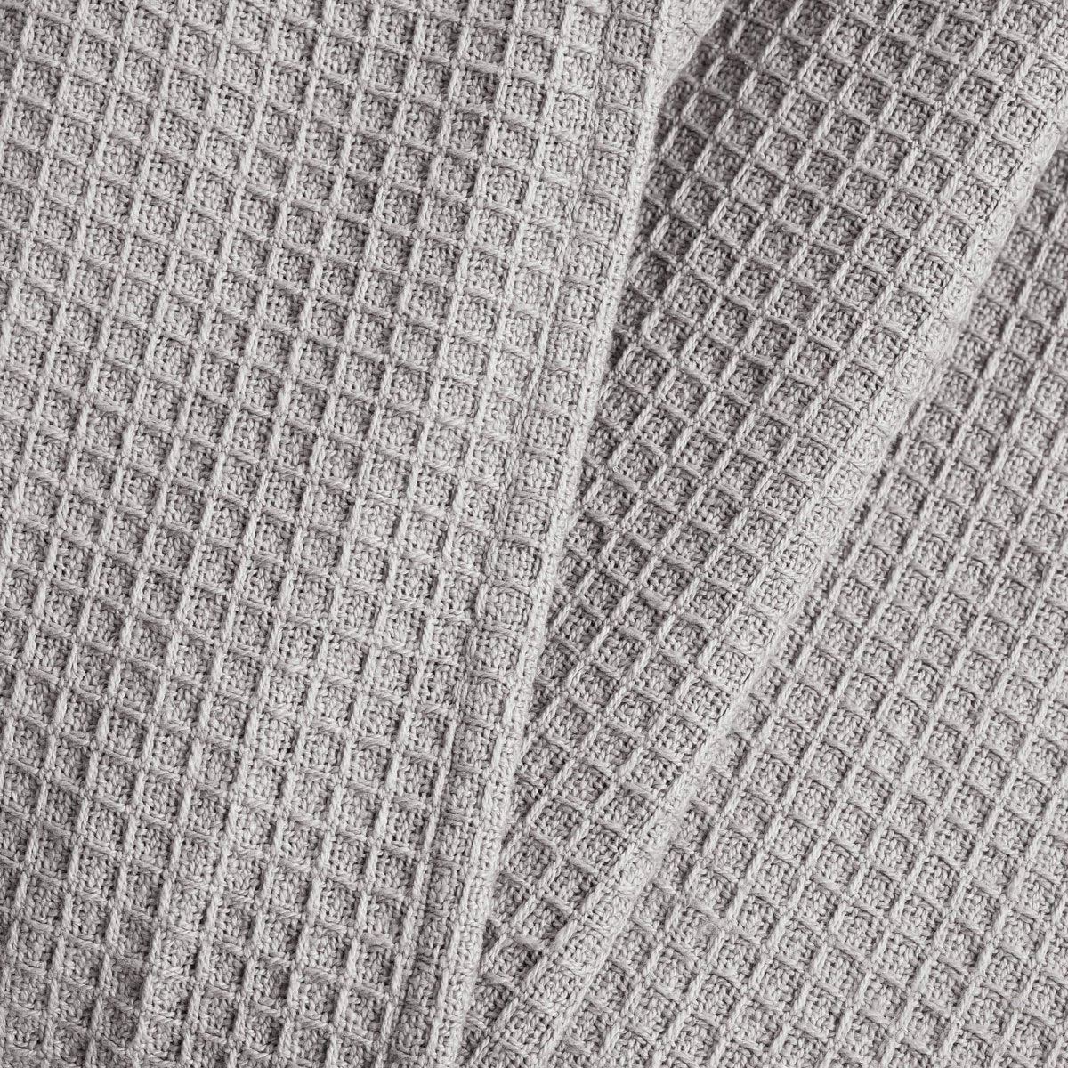 Waffle Cotton Knit Tassel Fringe Throw - Image 3