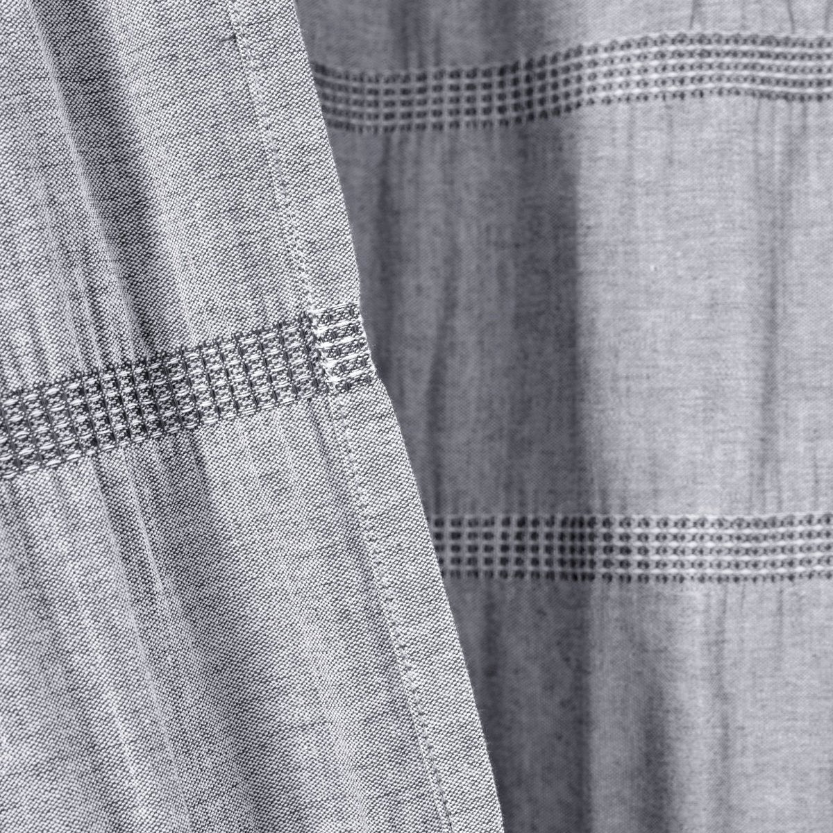 Waffle Stripe Woven Cotton Shower Curtain - Image 10