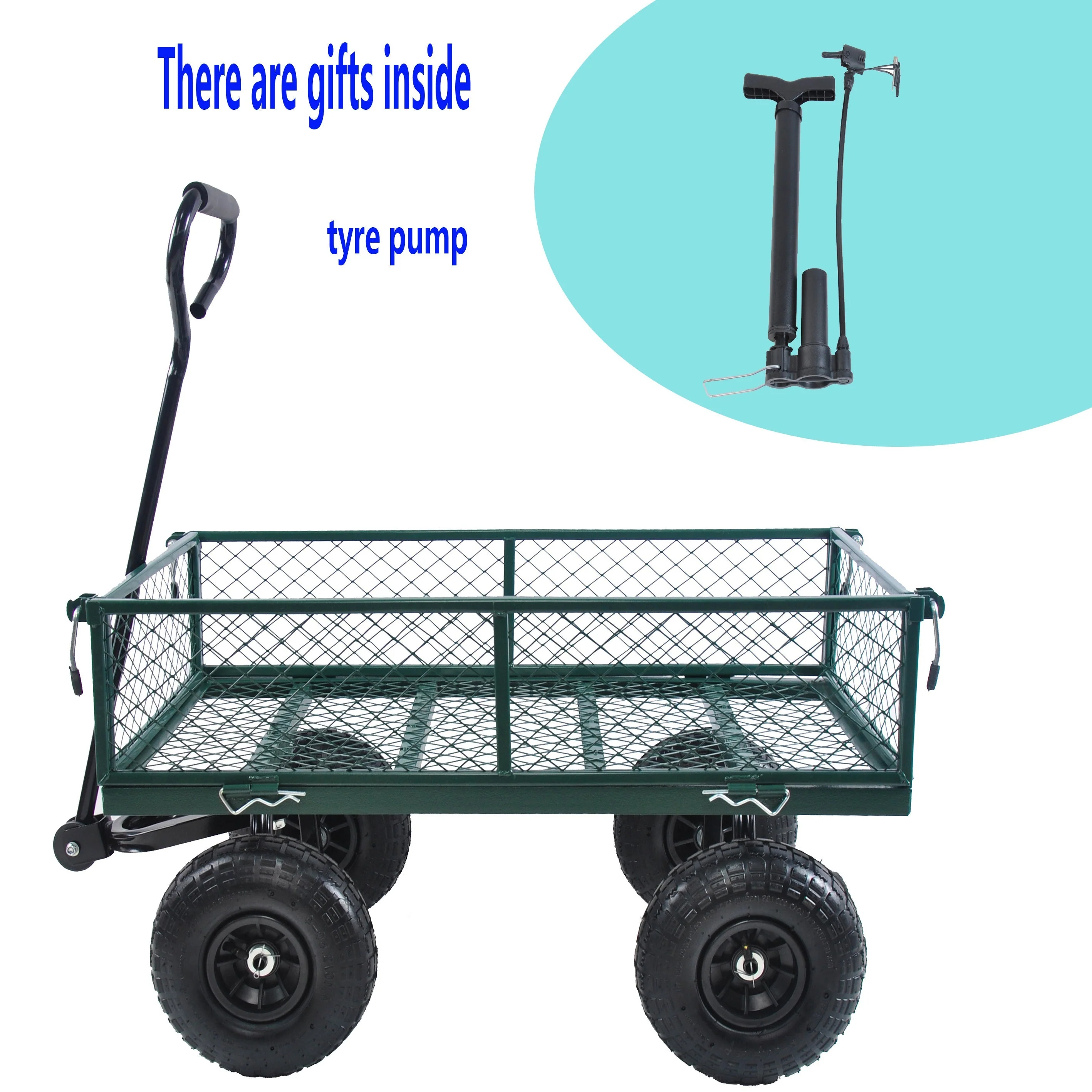 Wagon Cart Garden Cart Trucks in Green - Image 11