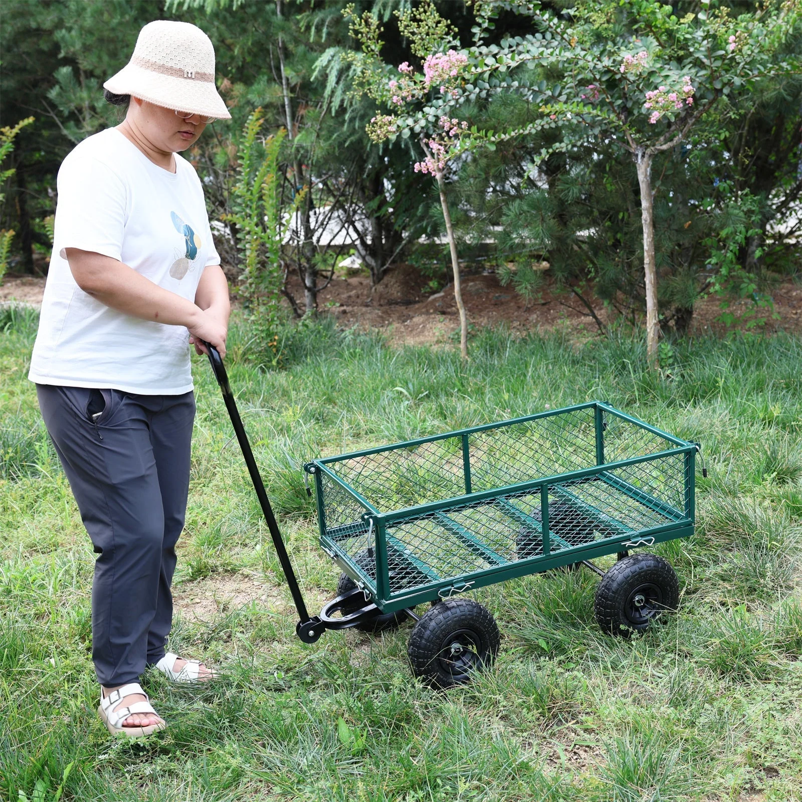Wagon Cart Garden Cart Trucks in Green - Image 34
