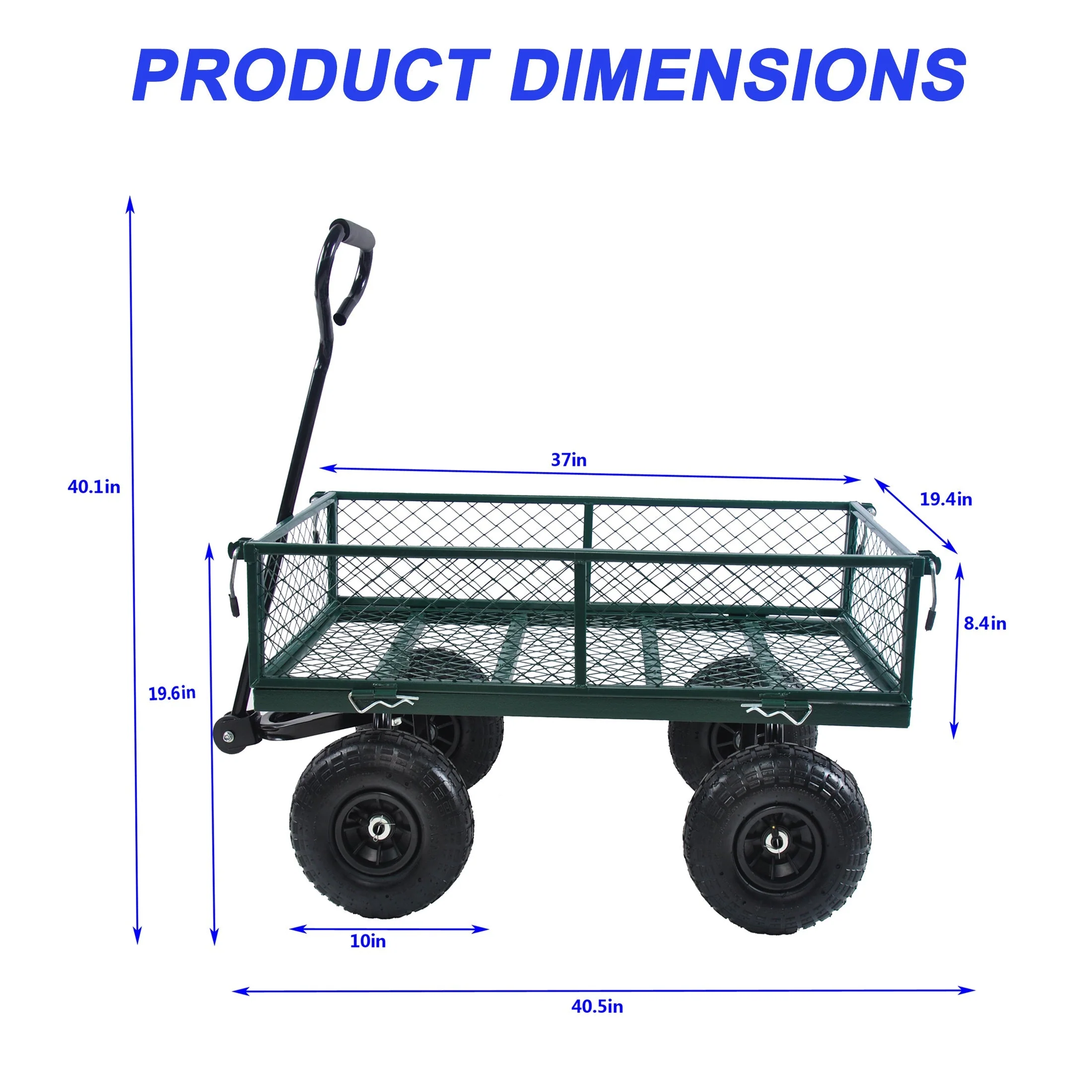 Wagon Cart Garden Cart Trucks in Green - Image 5
