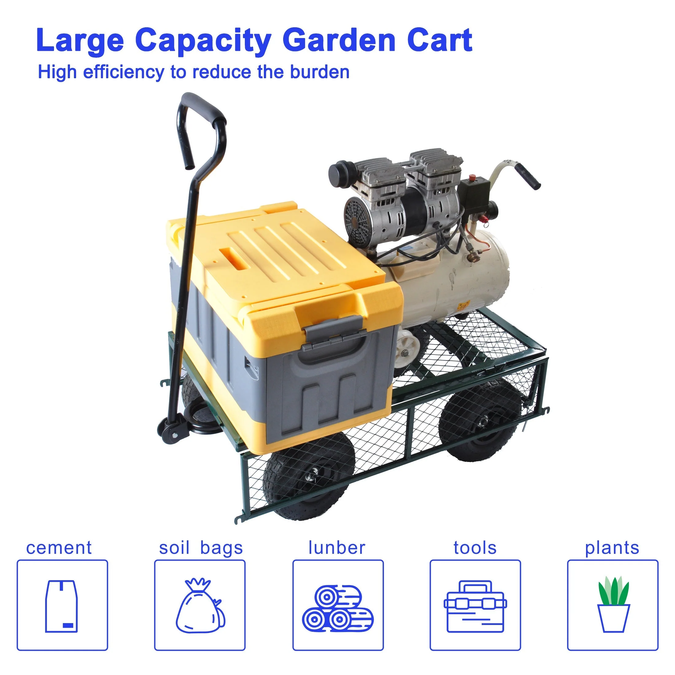 Wagon Cart Garden Cart Trucks in Green - Image 8