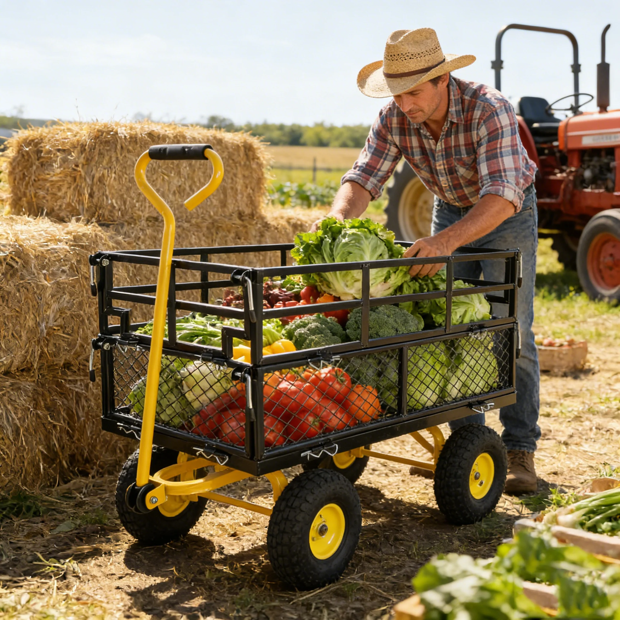 Wagon Cart Garden Cart Trucks Make Transporting Firewood Easier - Image 11