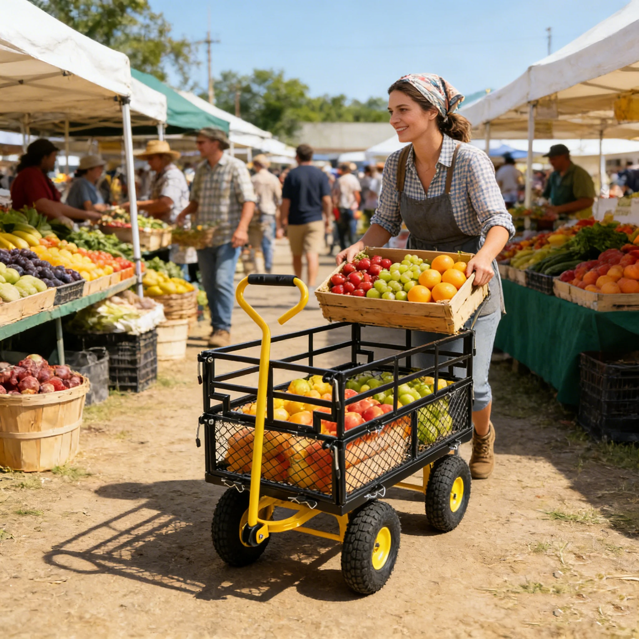 Wagon Cart Garden Cart Trucks Make Transporting Firewood Easier - Image 13