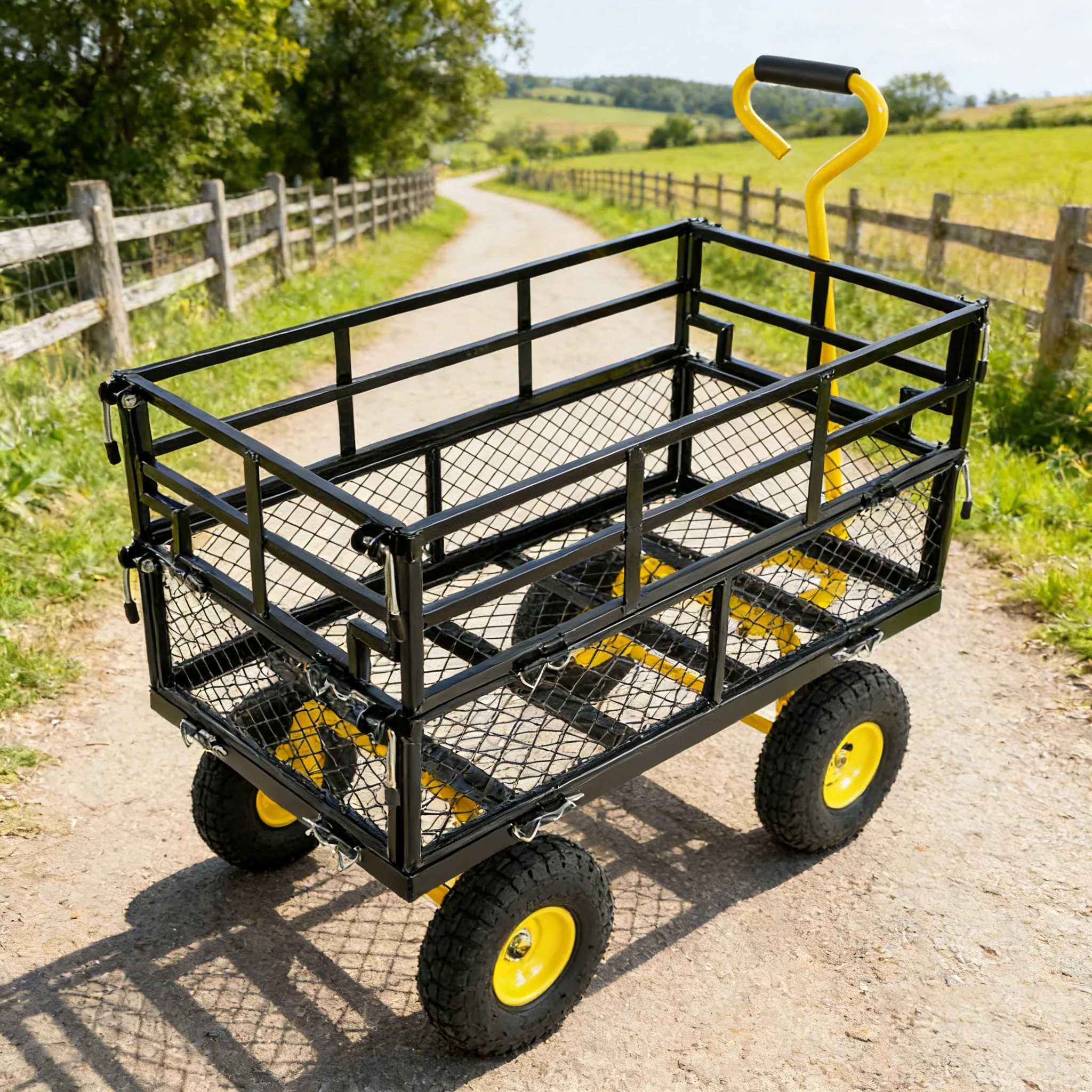 Wagon Cart Garden Cart Trucks Make Transporting Firewood Easier - Image 3