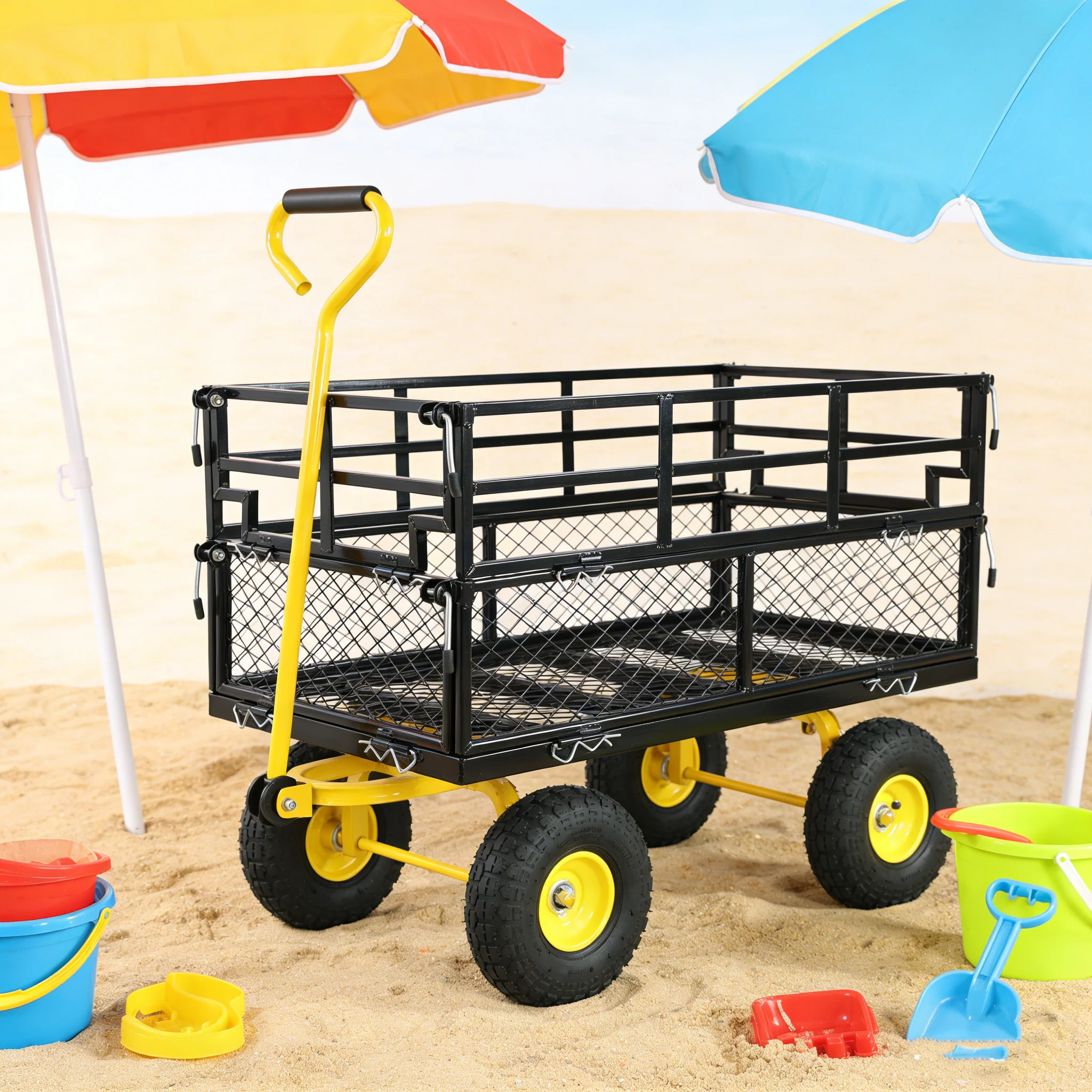Wagon Cart Garden Cart Trucks Make Transporting Firewood Easier - Image 4