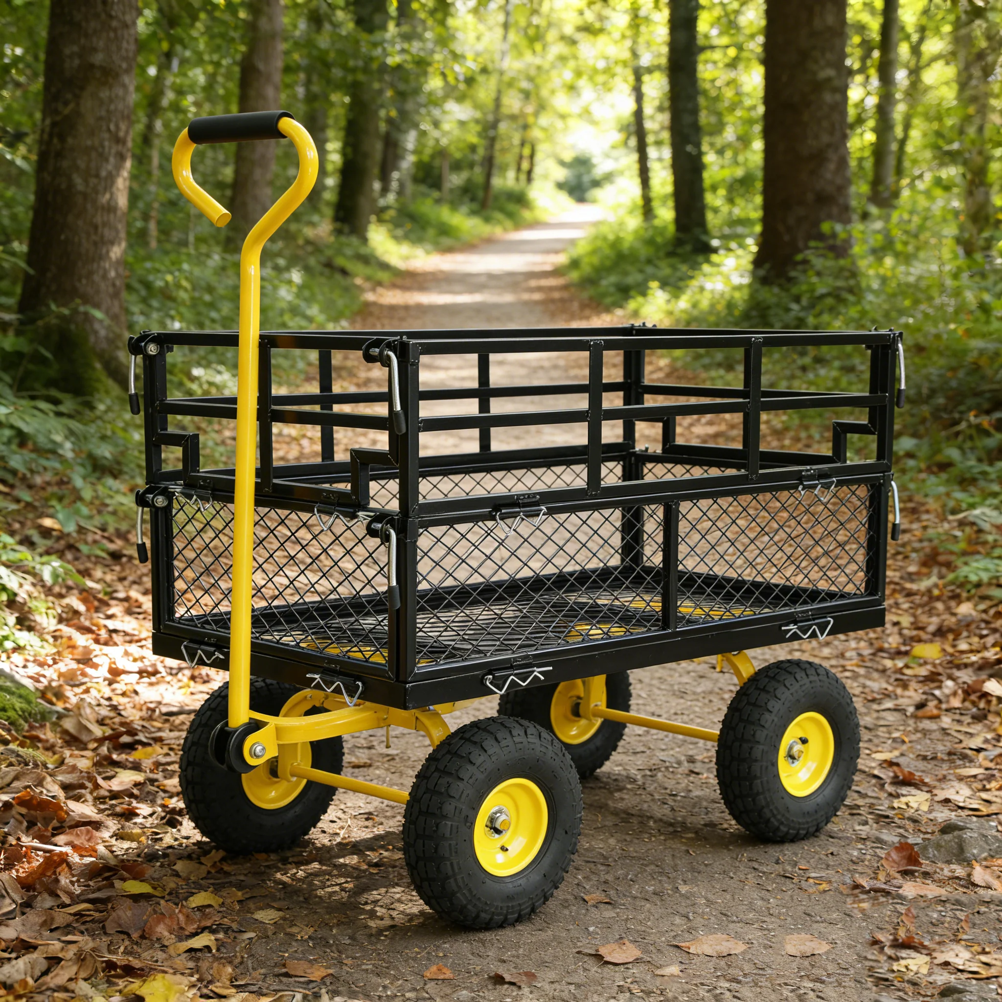Wagon Cart Garden Cart Trucks Make Transporting Firewood Easier - Image 7
