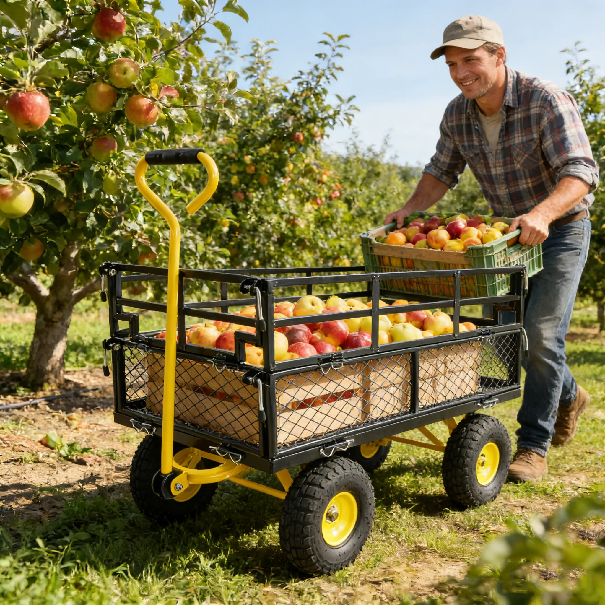 Wagon Cart Garden Cart Trucks Make Transporting Firewood Easier - Image 8