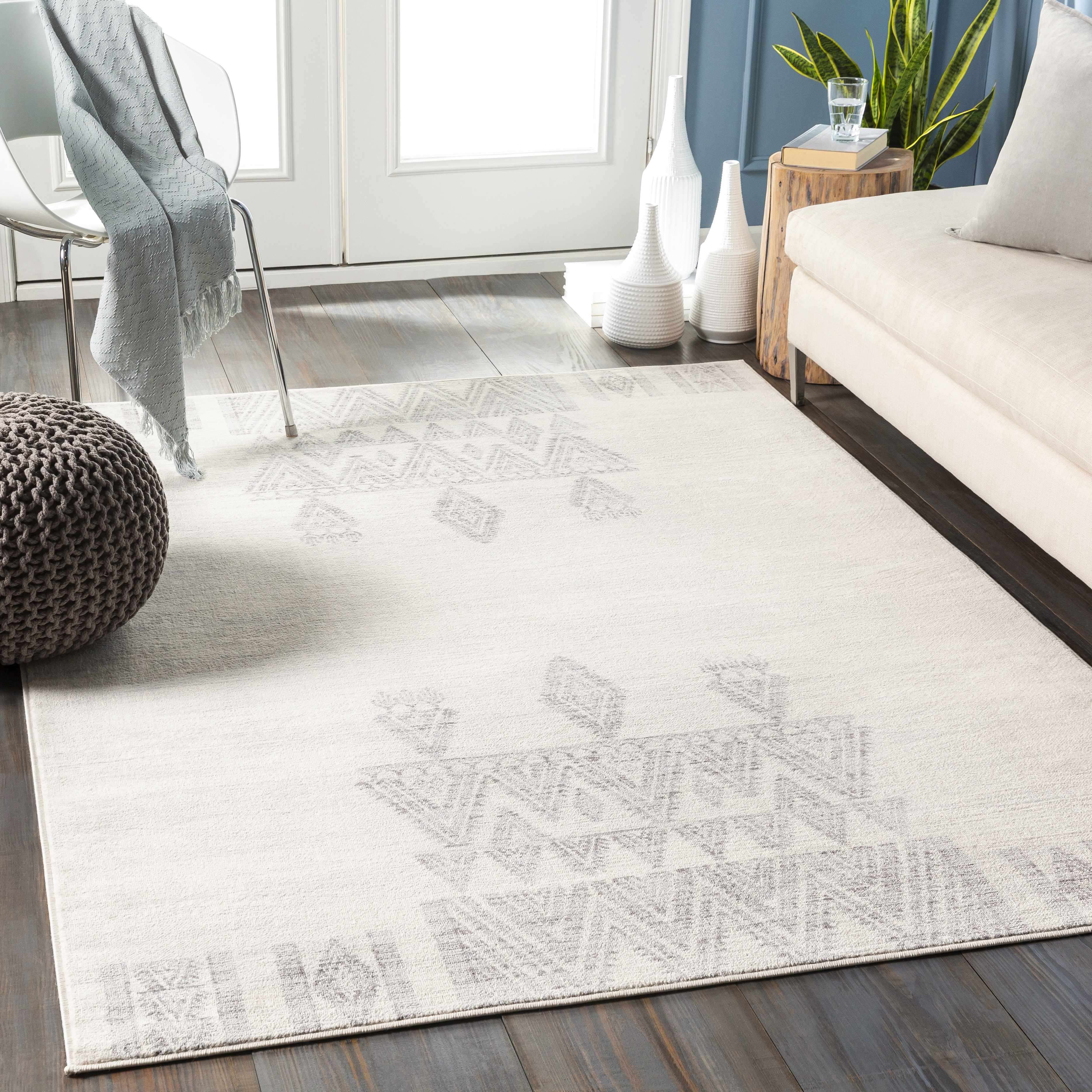 Wakita Light Gray Tribal Rug - Image 2
