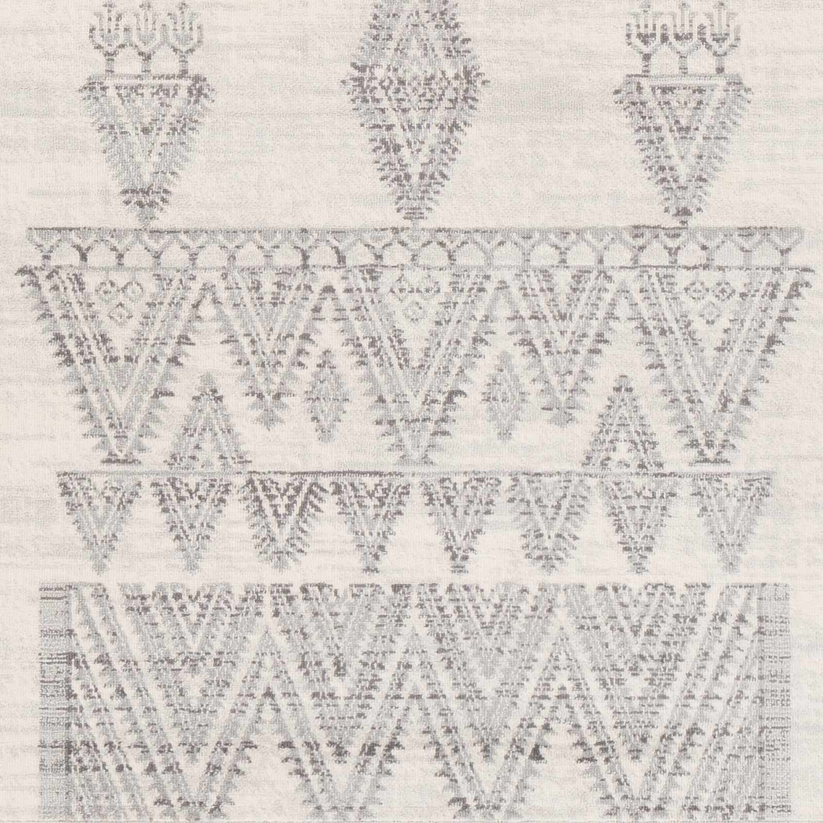 Wakita Light Gray Tribal Rug - Image 3