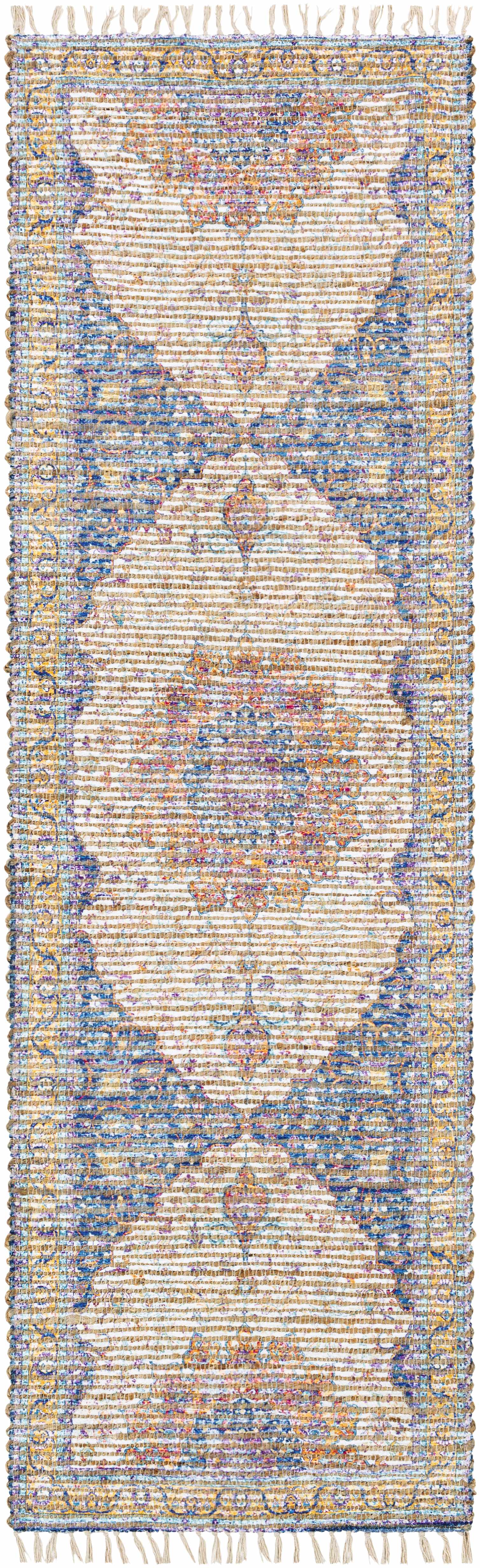 Wallburg Hand Woven Colorful Tassel Rug - Clearance - Image 6