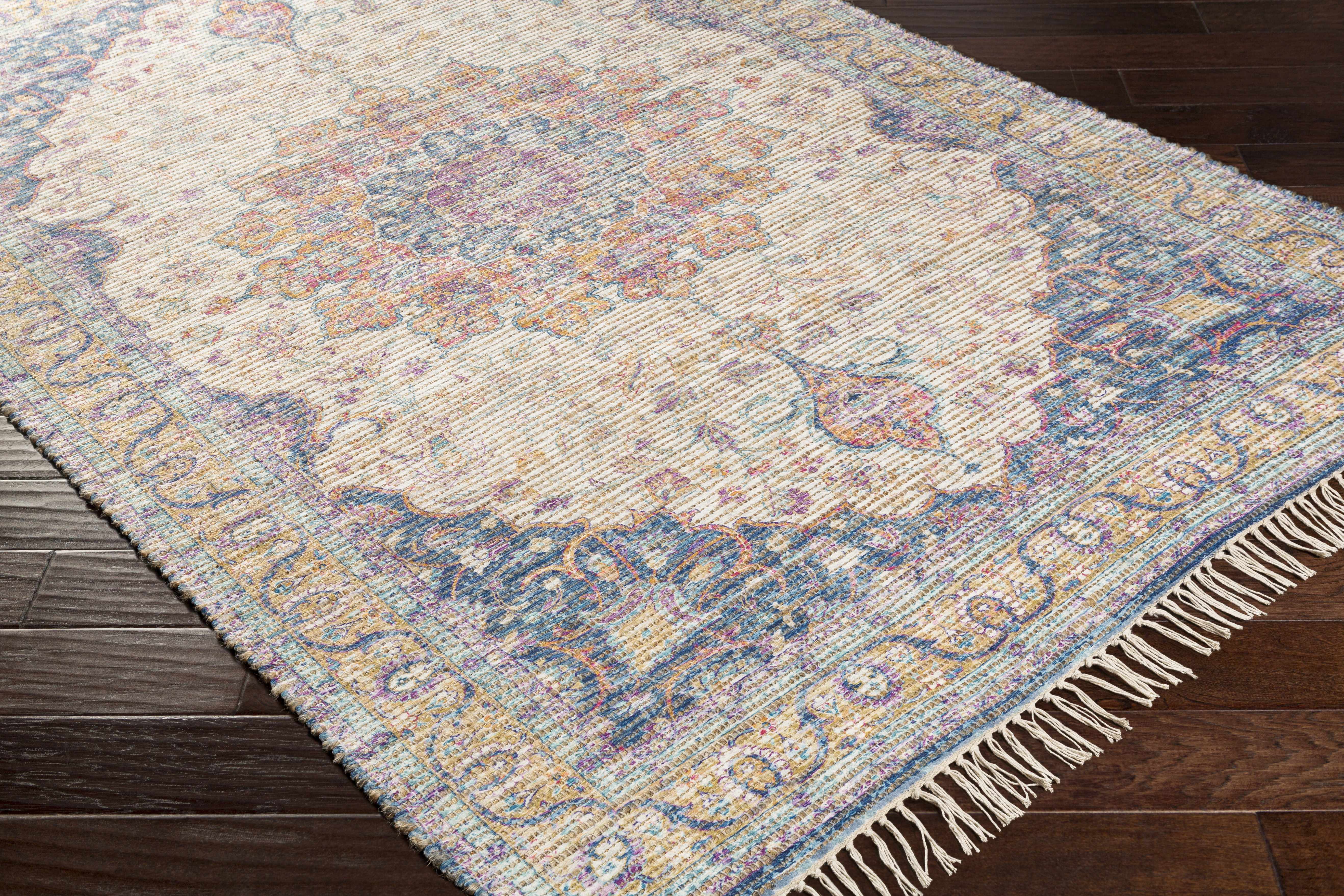 Wallburg Hand Woven Colorful Tassel Rug - Clearance - Image 7