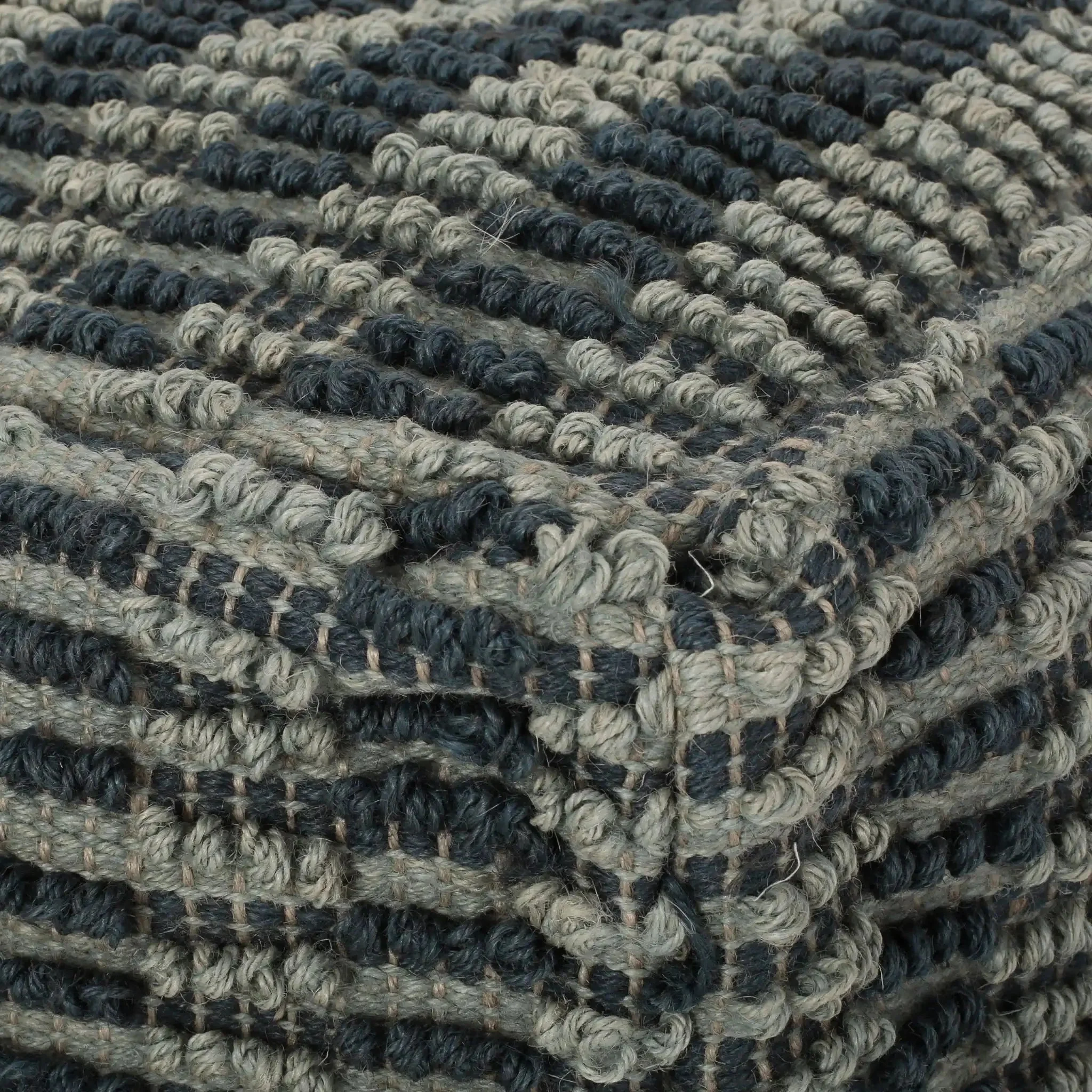 Walle Fabric Square Pouf Ottoman and Floor Cushion Teal Blue - Image 3