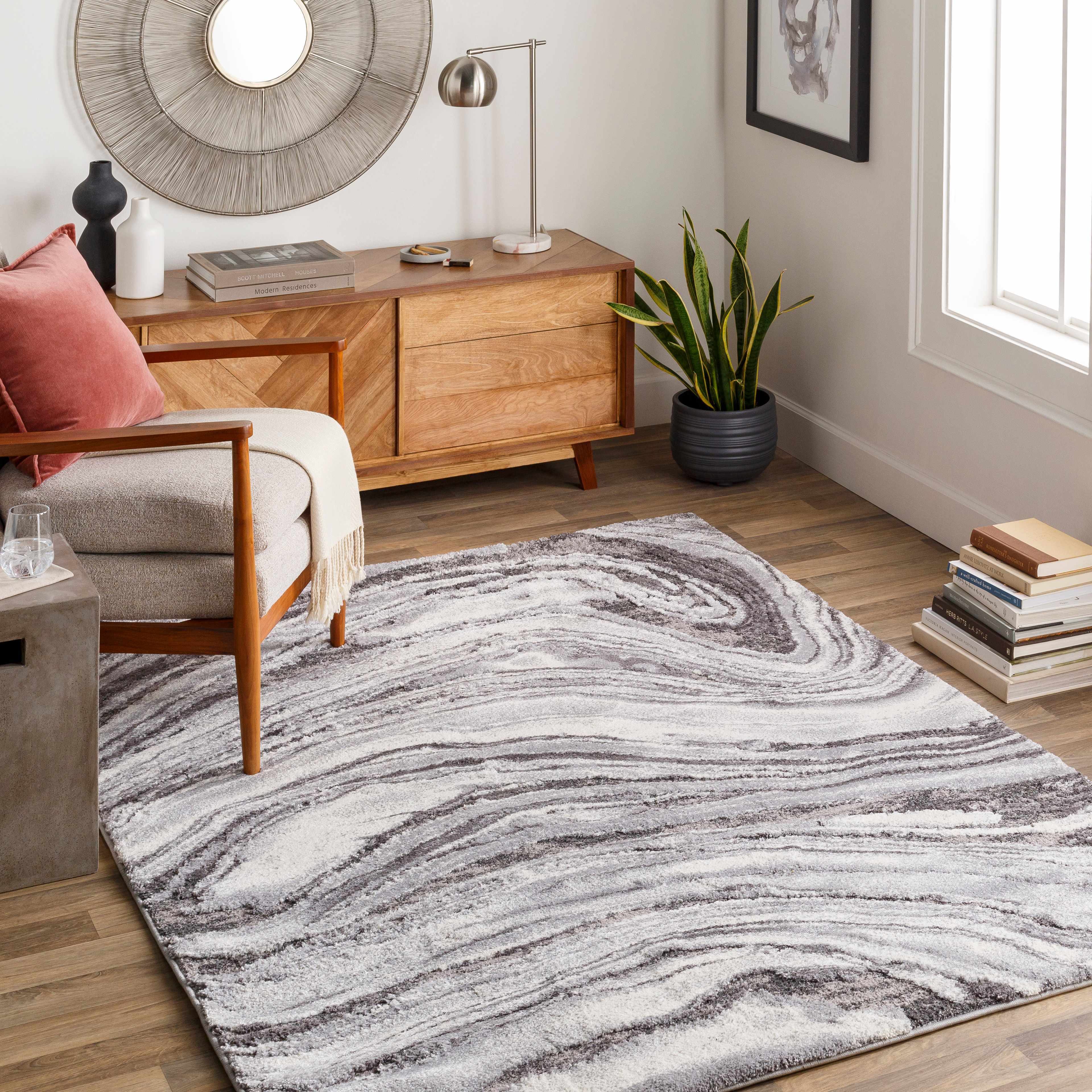 Walloon Gray Marble Thick Rug - Clearance - Image 2