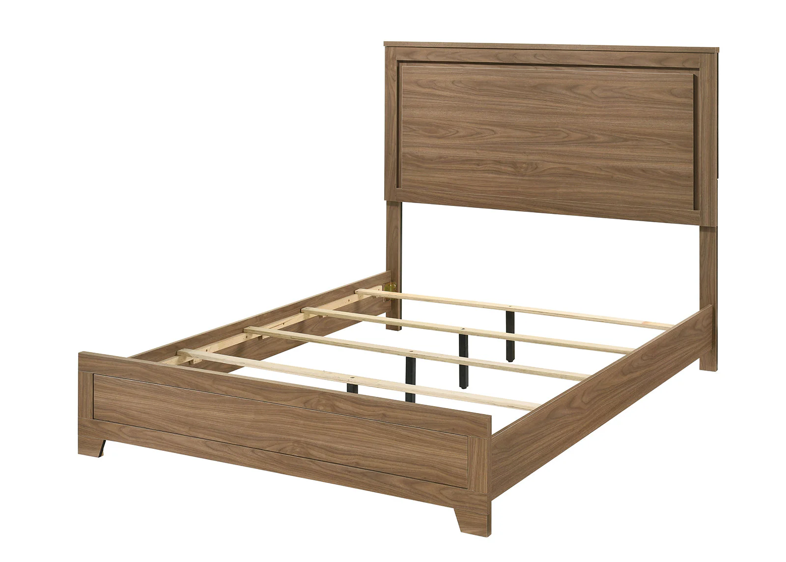 Walnut / Chestnut 3pc Queen Size Bedroom Set with Nightstands - Image 13