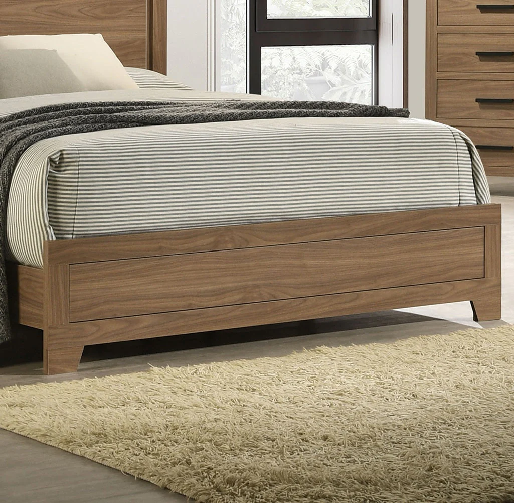 Walnut Chestnut 3pc Twin Size Bedroom Set with Nightstands - Image 11