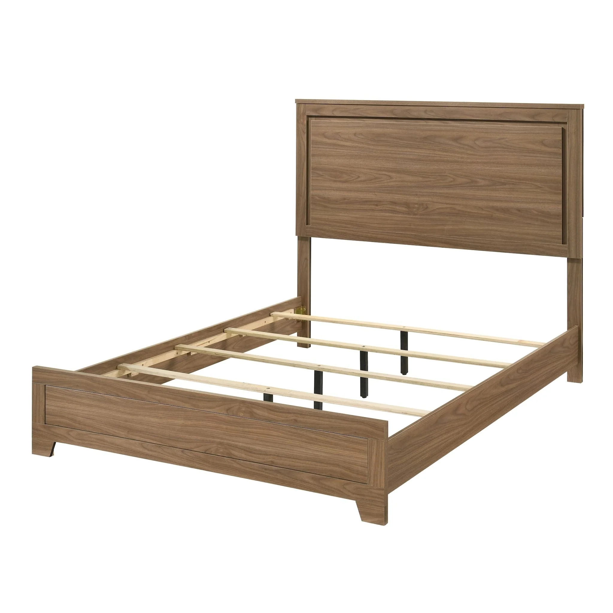 Walnut Chestnut 3pc Twin Size Bedroom Set with Nightstands - Image 15