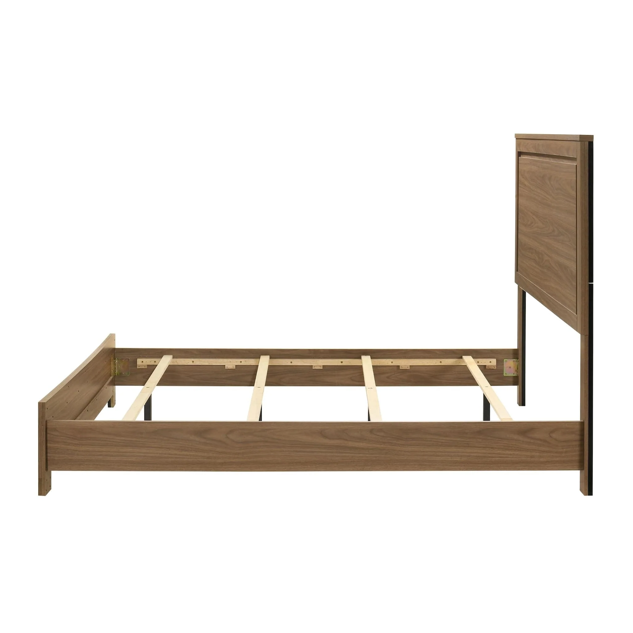 Walnut Chestnut 3pc Twin Size Bedroom Set with Nightstands - Image 17