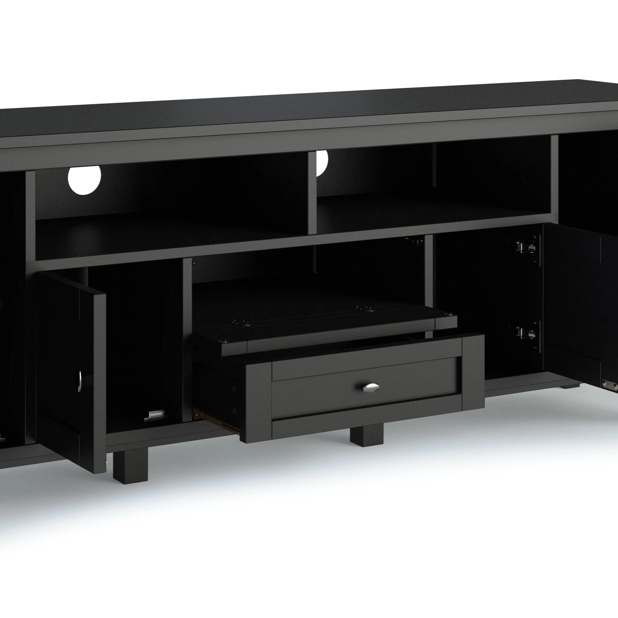 Warm Shaker 72' TV Media Stand - Black - Image 5