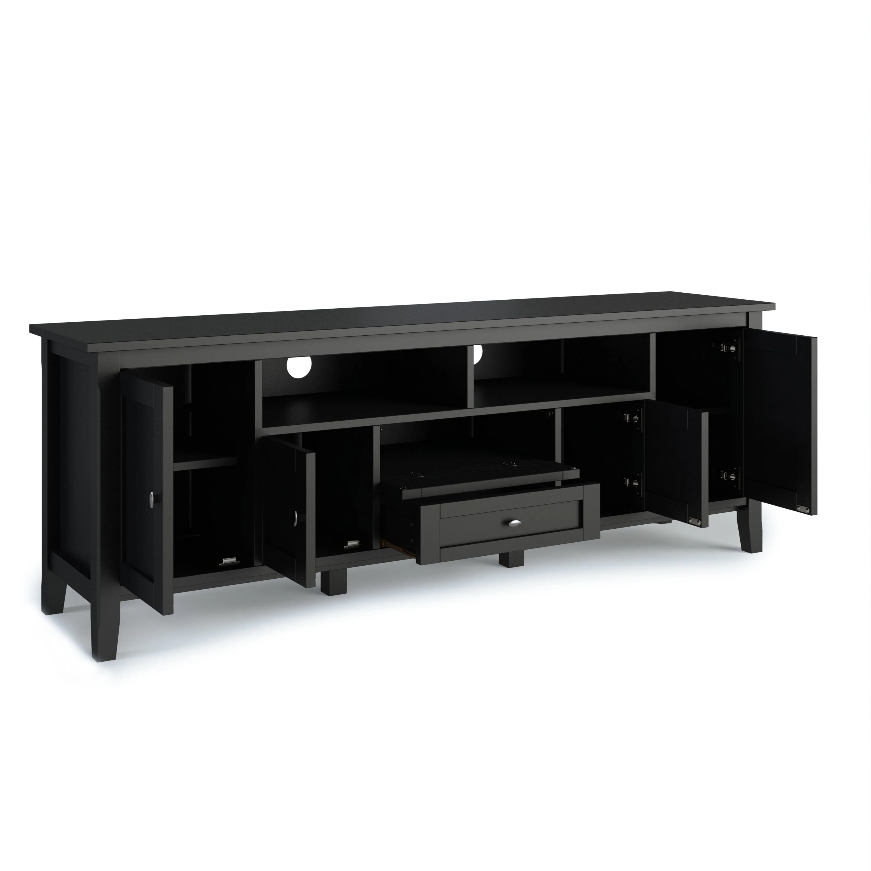Warm Shaker 72' TV Media Stand - Black - Image 6