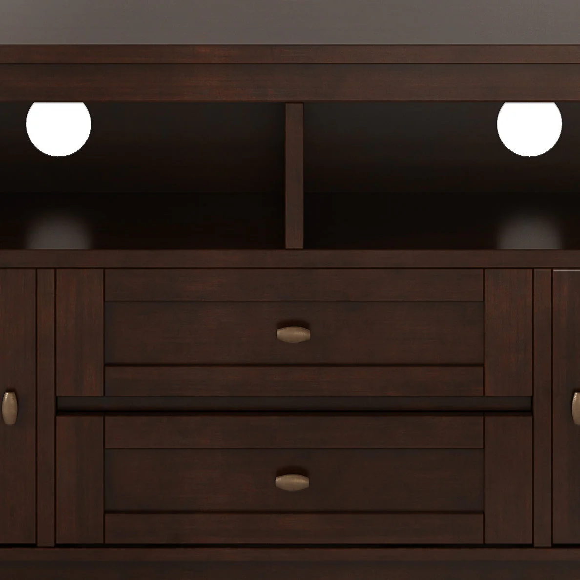 Warm Shaker 72" TV Media Stand - Russet Brown - Image 4