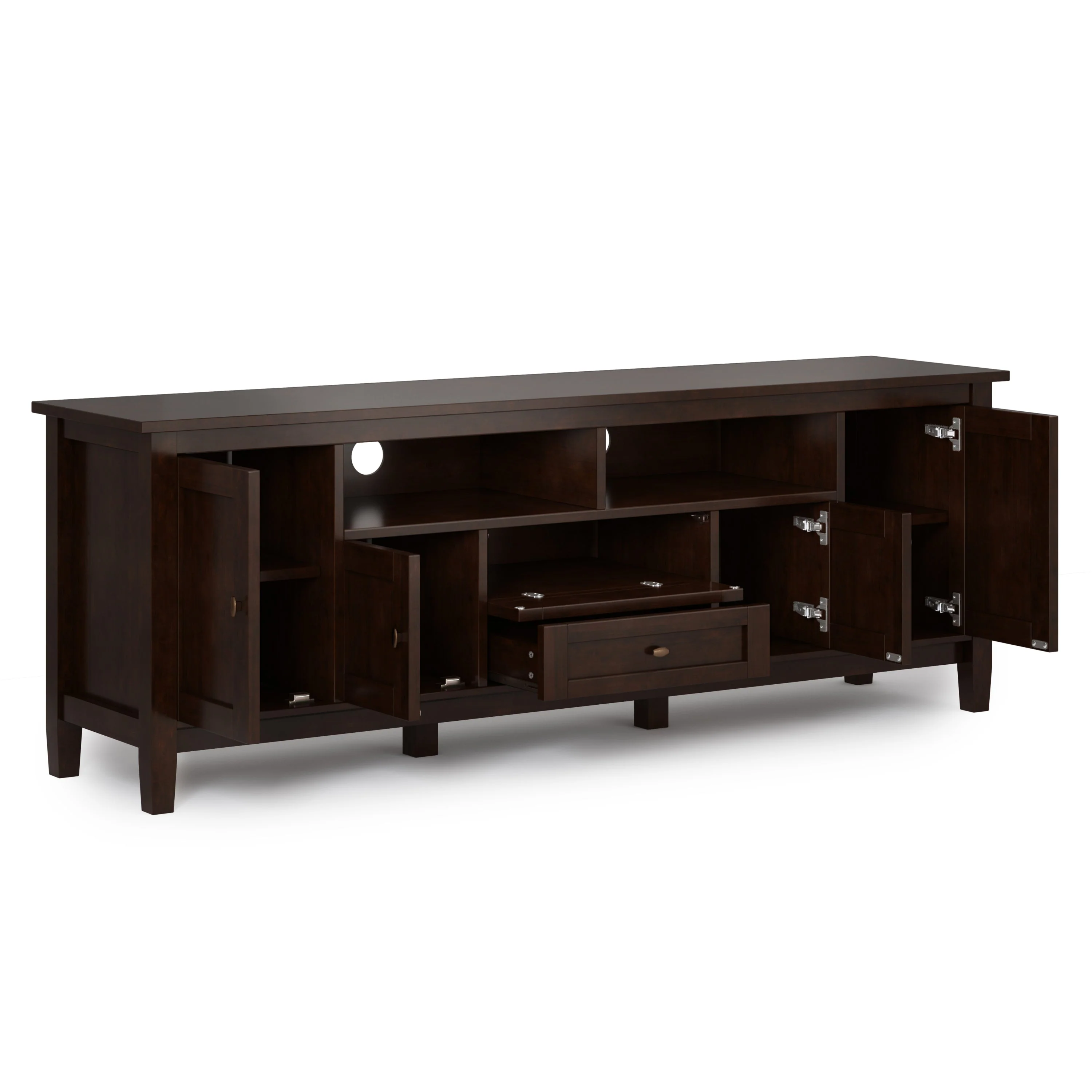 Warm Shaker 72" TV Media Stand - Russet Brown - Image 6