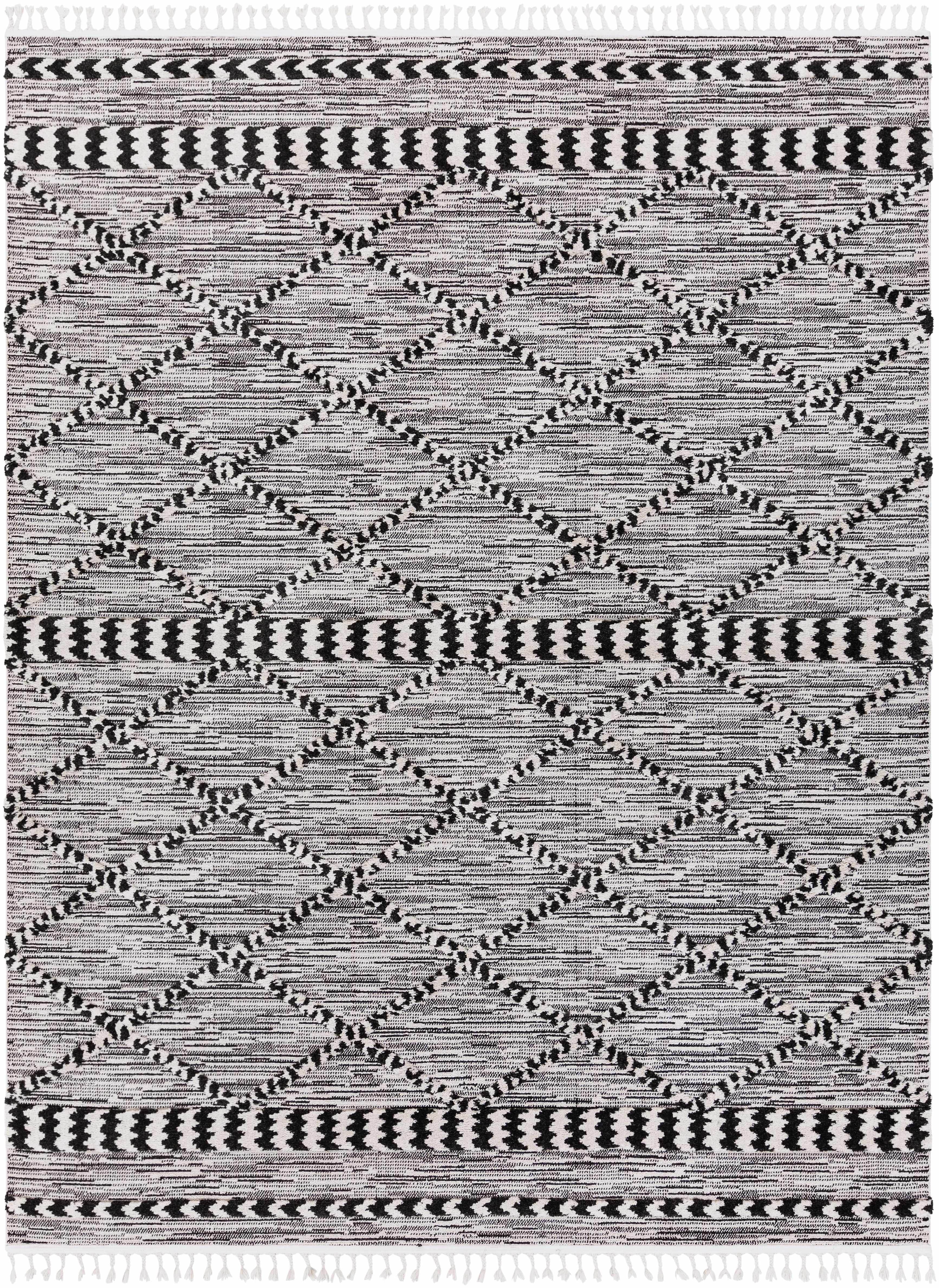 Warrandyte 5x7 Black&White High-Low Rug - Clearance - Image 8
