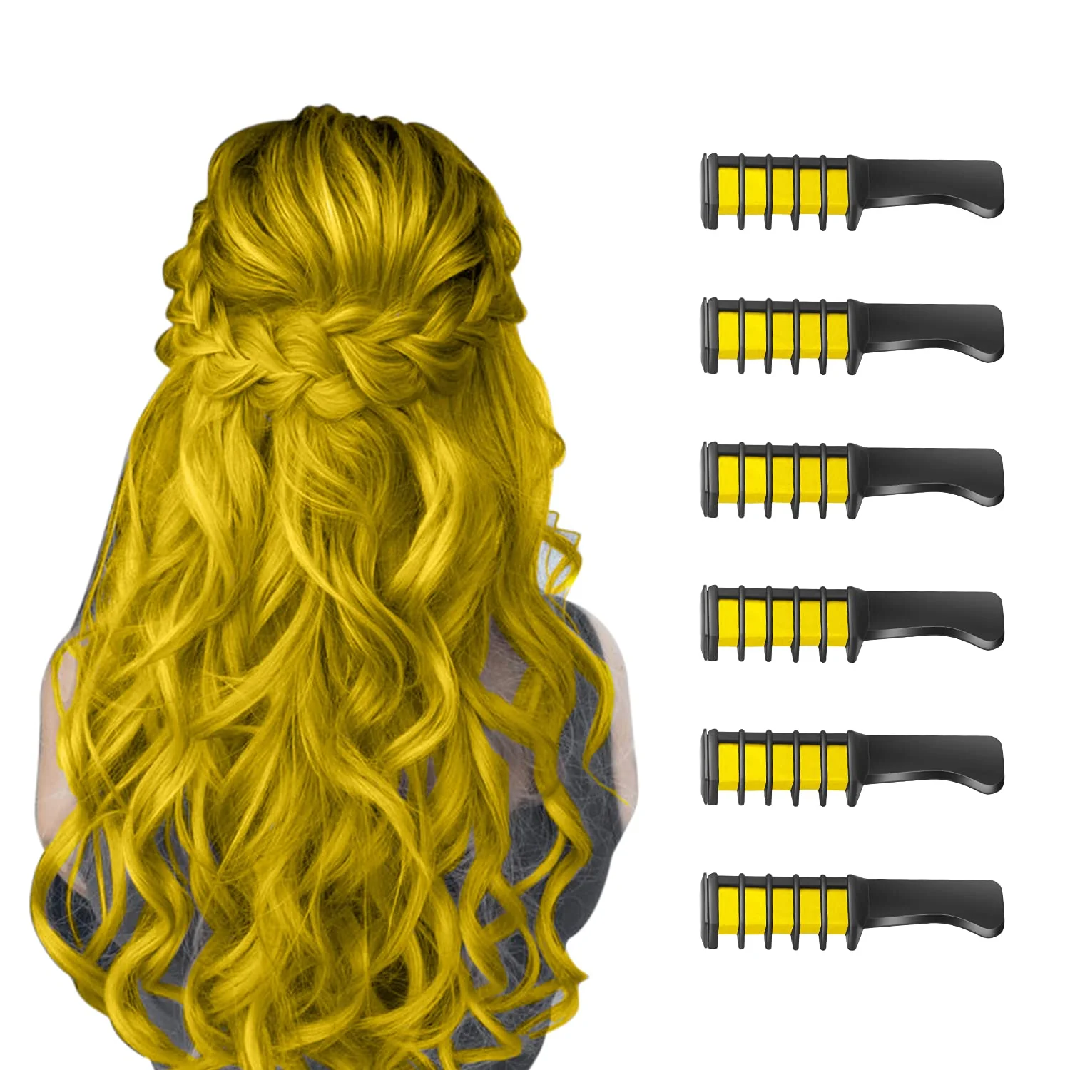 Washable Hair Chalk Comb for Kids Temporary Color Hair Dye Tool - Image 10