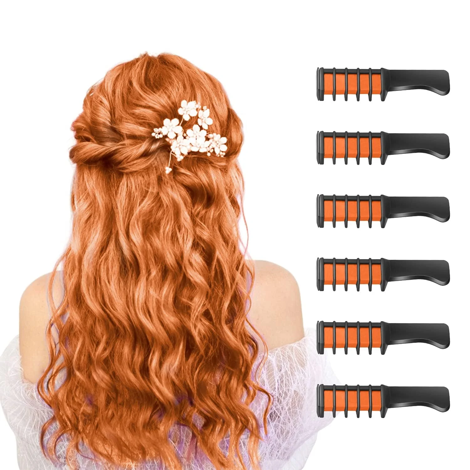 Washable Hair Chalk Comb for Kids Temporary Color Hair Dye Tool - Image 8