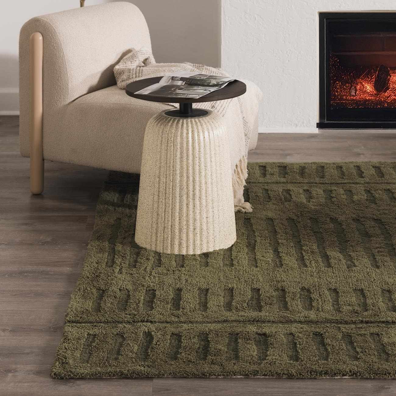Washable Wool Rug - Green - Image 5