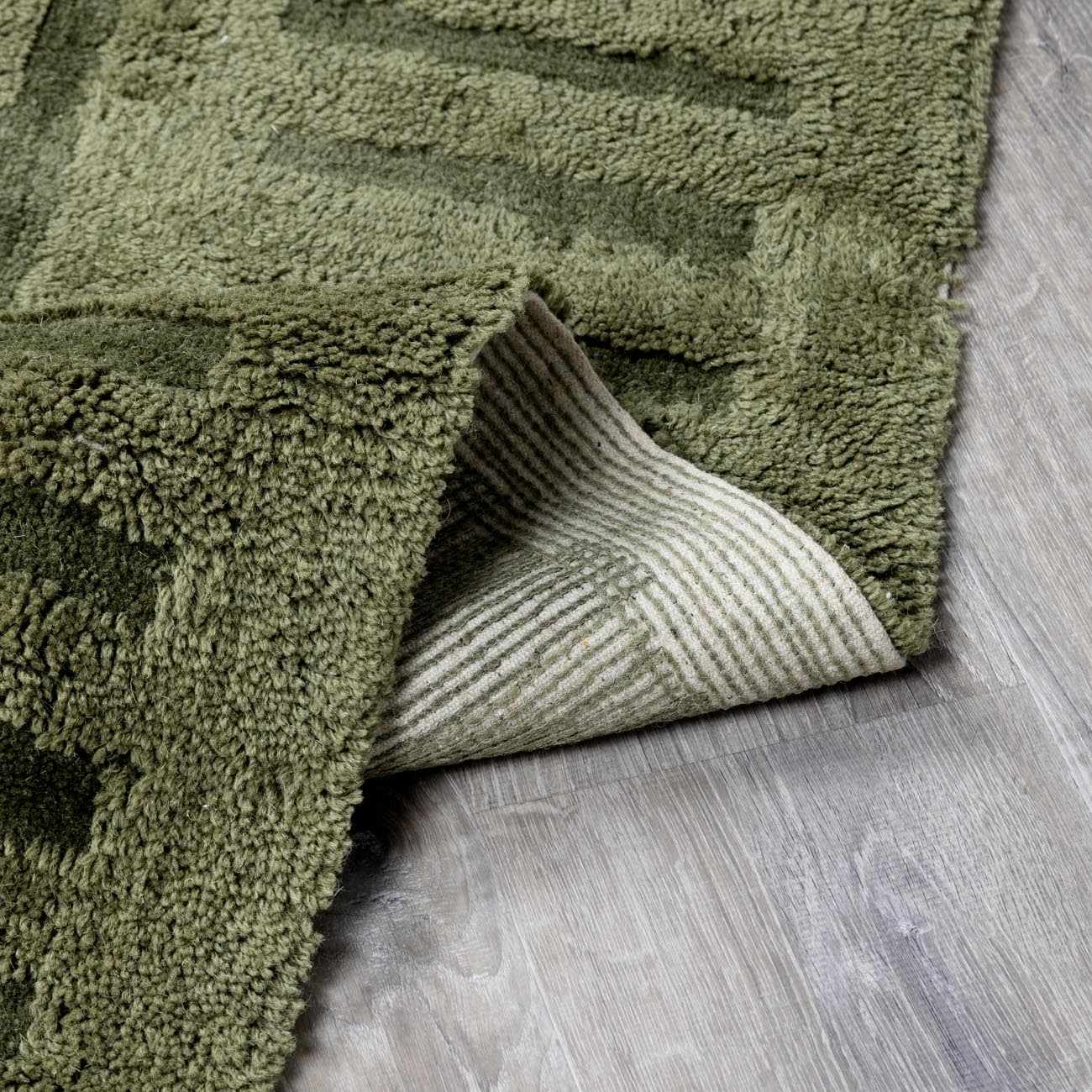 Washable Wool Rug - Green - Image 7