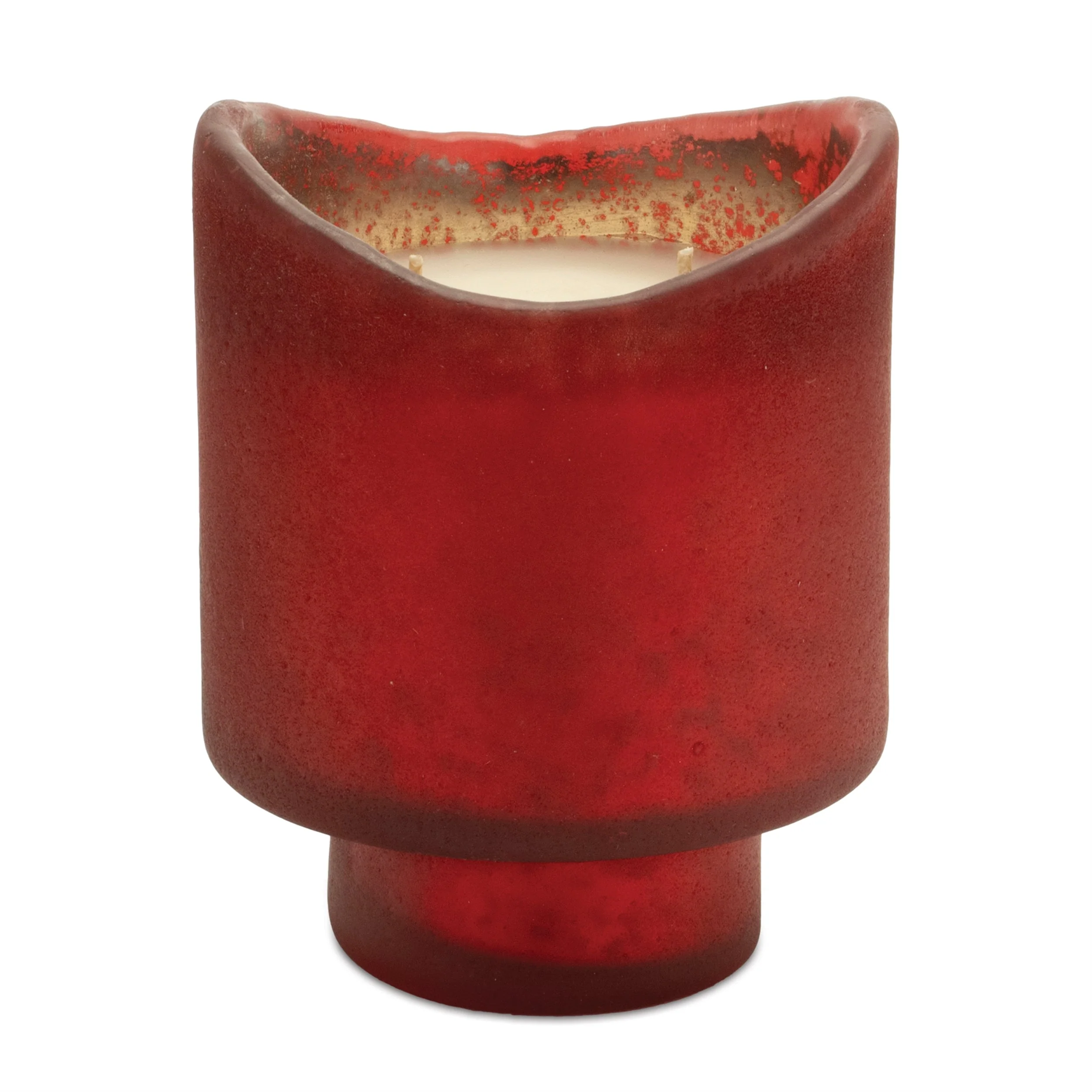 Wassail Scented Soy Candle with Frosted Glass Holder (Set of 2) - Image 3