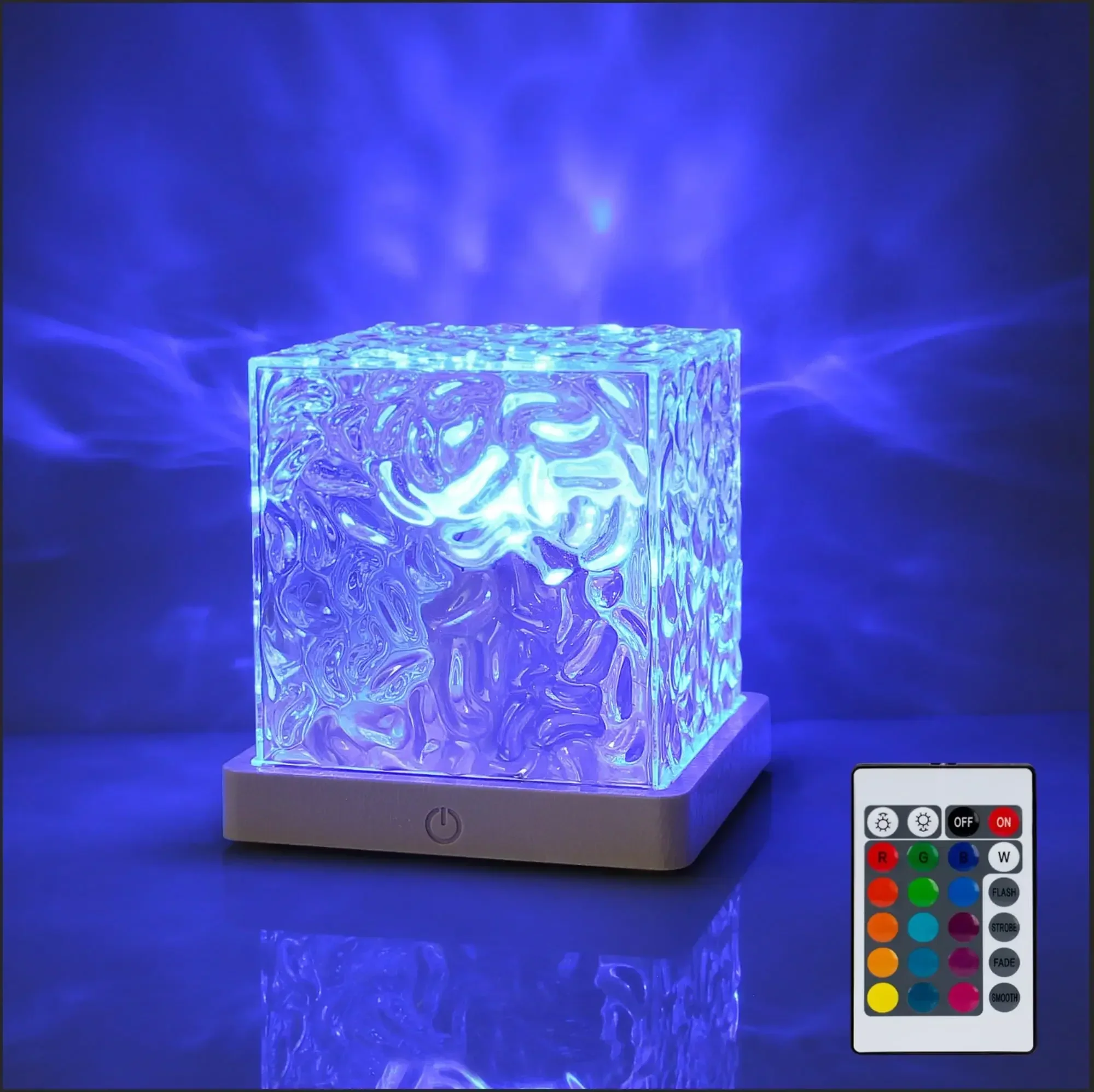 Water Ripple Ocean Wave Light Projector RGB Flame Lamp for Bedroom Mood Decor - Image 11