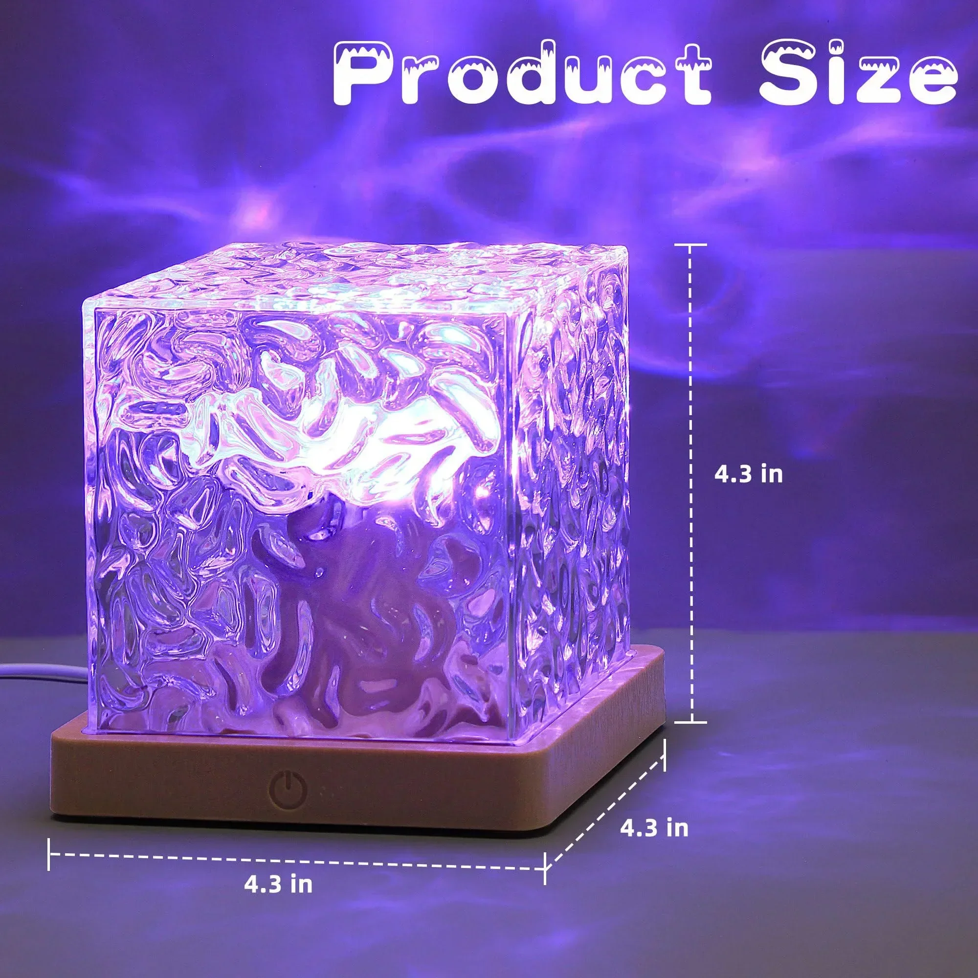 Water Ripple Ocean Wave Light Projector RGB Flame Lamp for Bedroom Mood Decor - Image 3