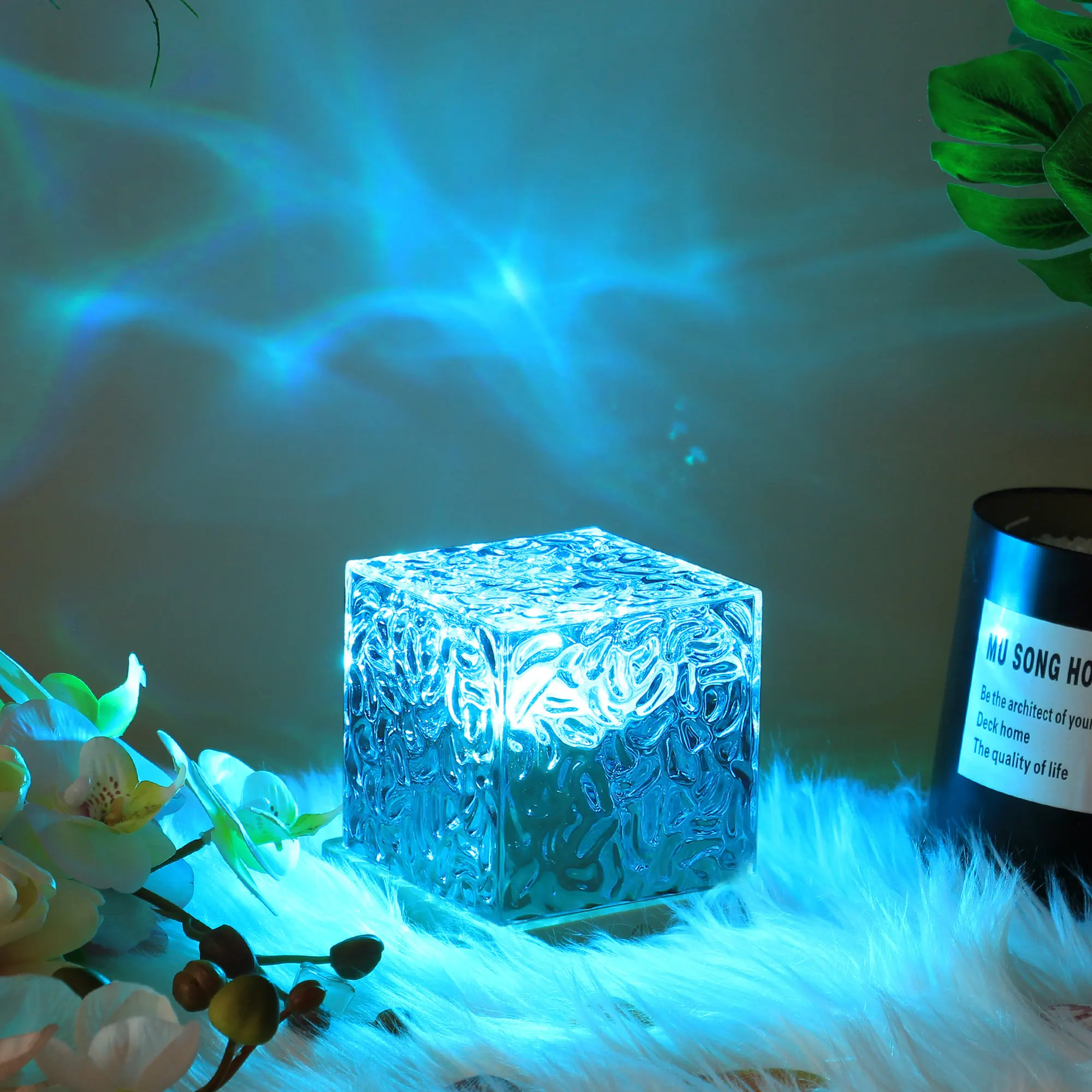 Water Ripple Ocean Wave Light Projector RGB Flame Lamp for Bedroom Mood Decor - Image 7