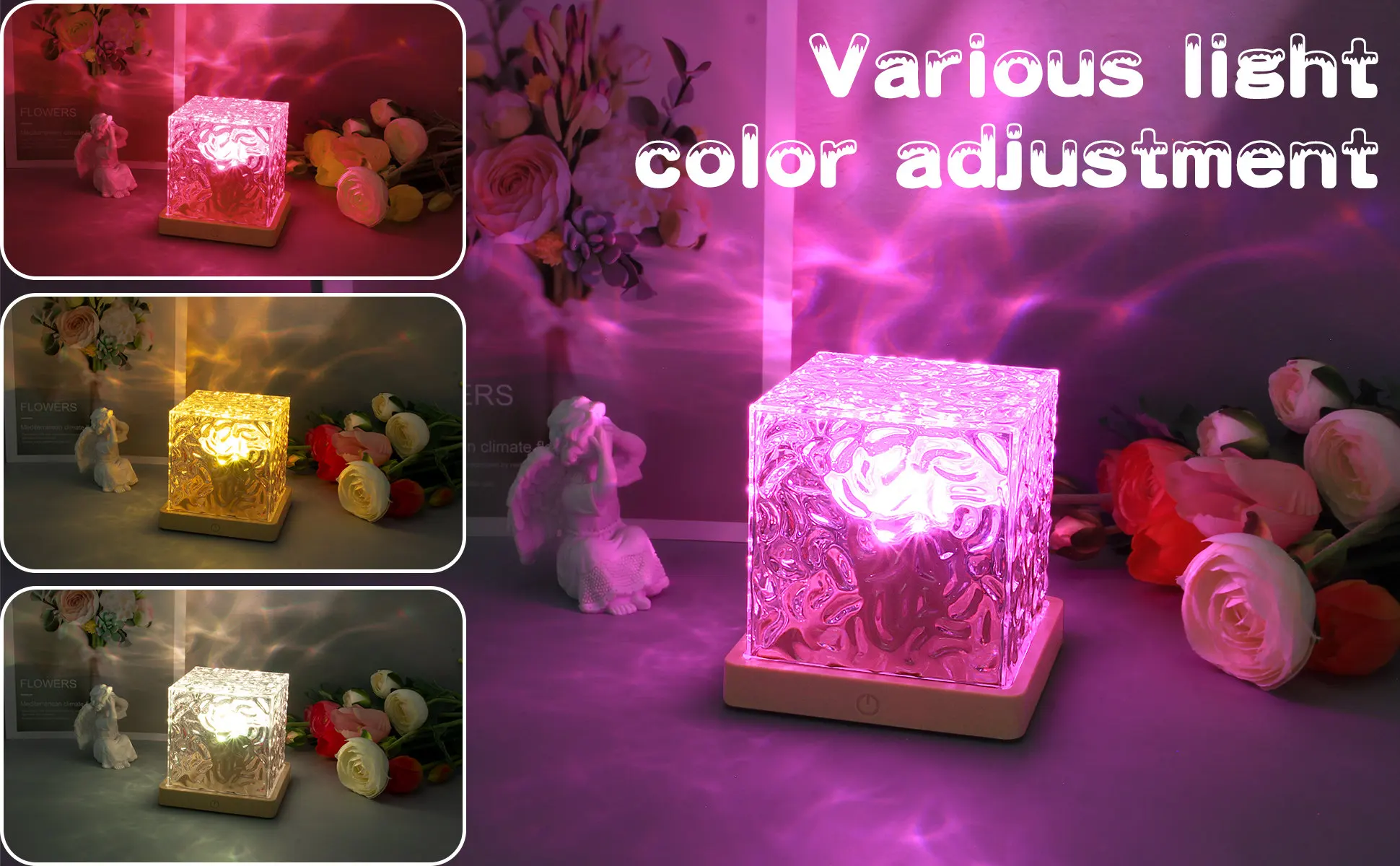 Water Ripple Ocean Wave Light Projector RGB Flame Lamp for Bedroom Mood Decor - Image 8