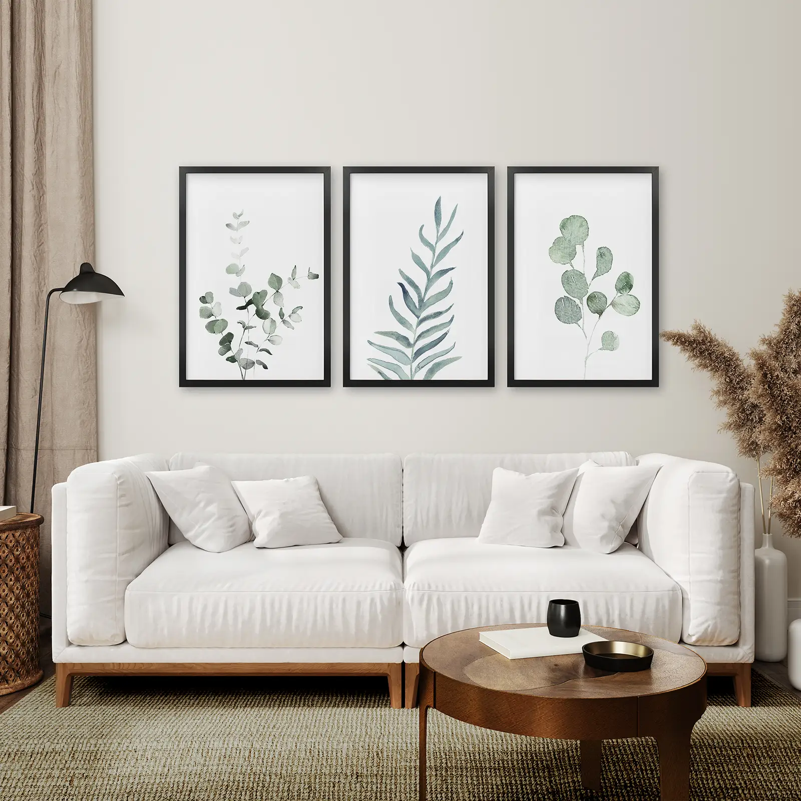 Watercolor Botanical Set of 3 Prints Wall Decor - Image 2