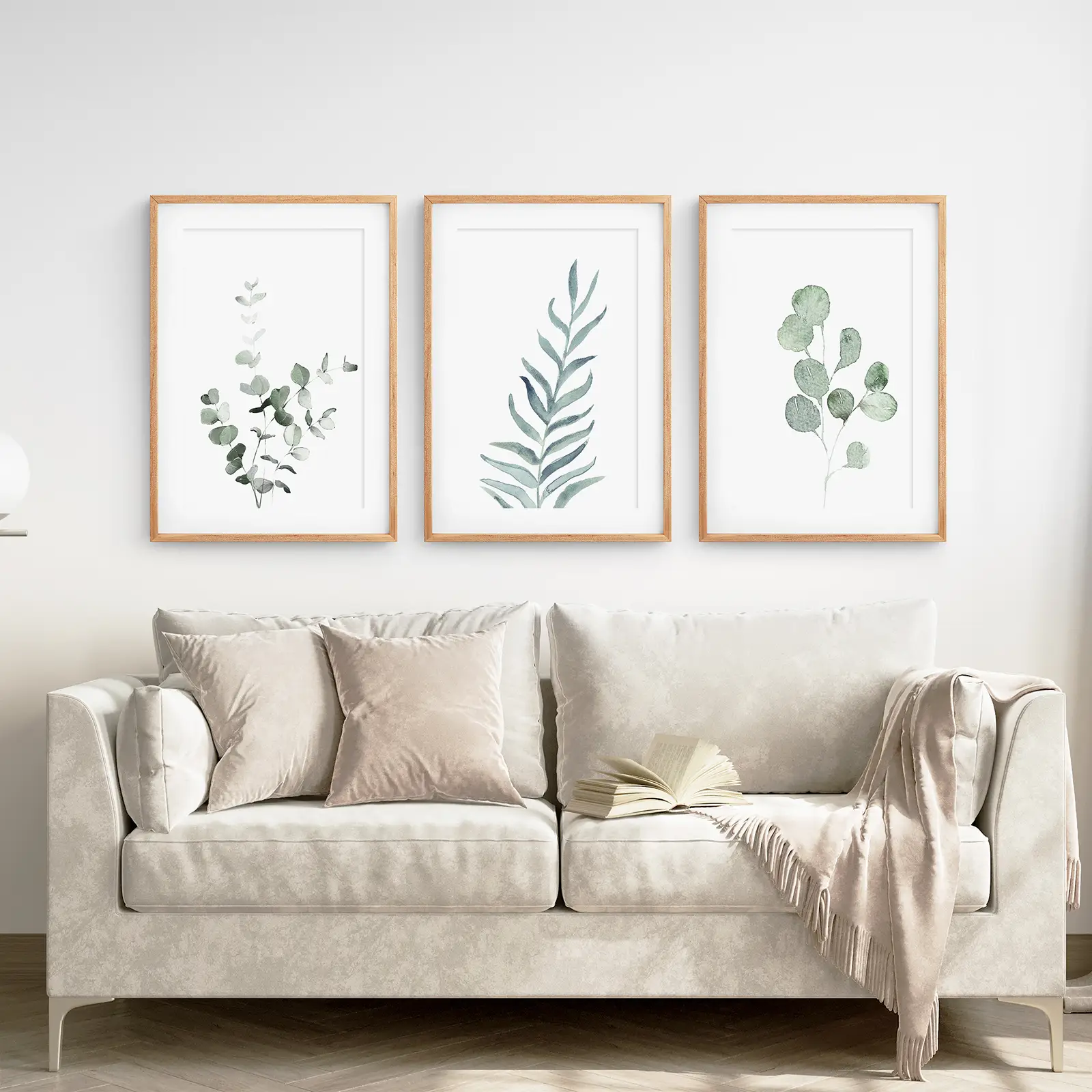 Watercolor Botanical Set of 3 Prints Wall Decor - Image 3