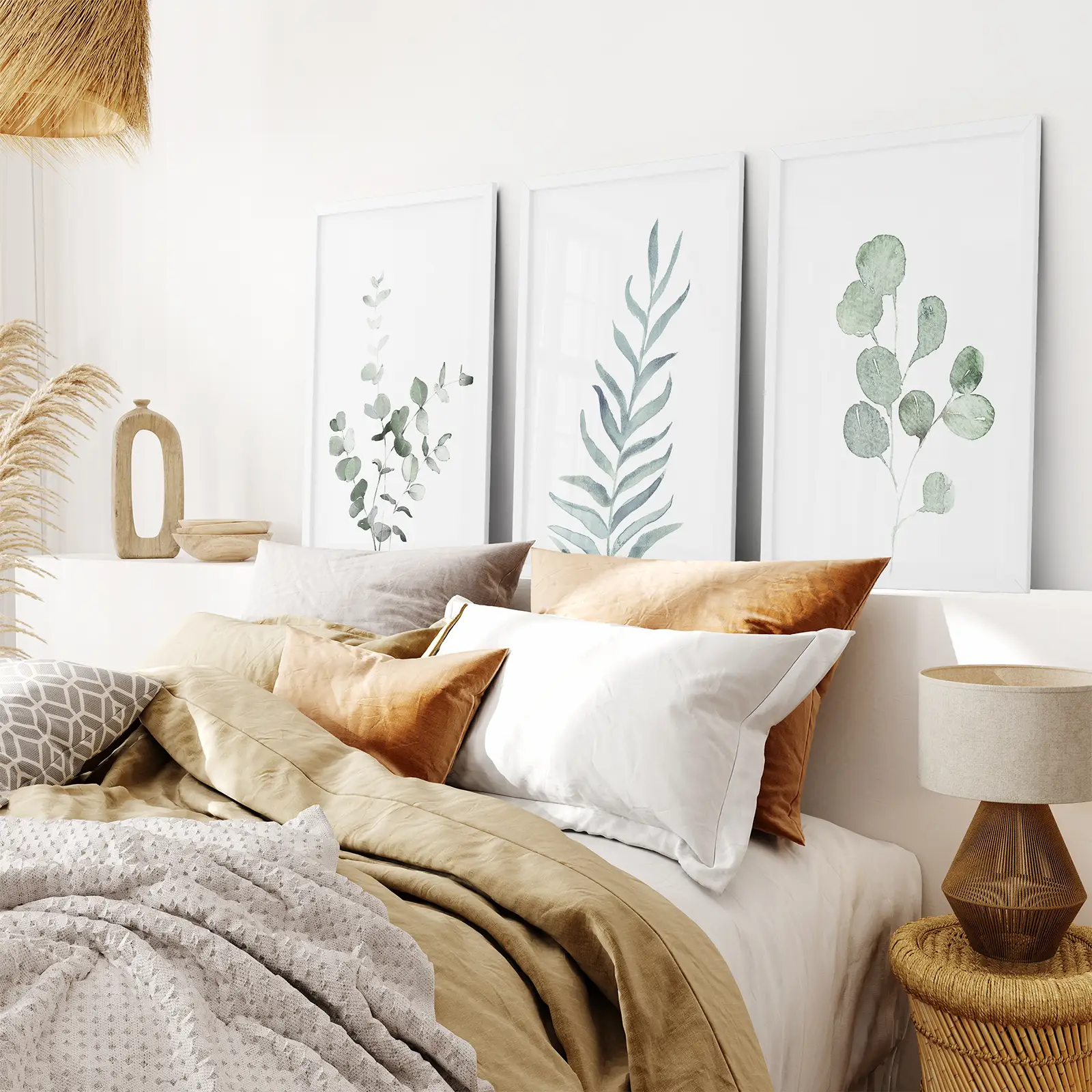Watercolor Botanical Set of 3 Prints Wall Decor - Image 4