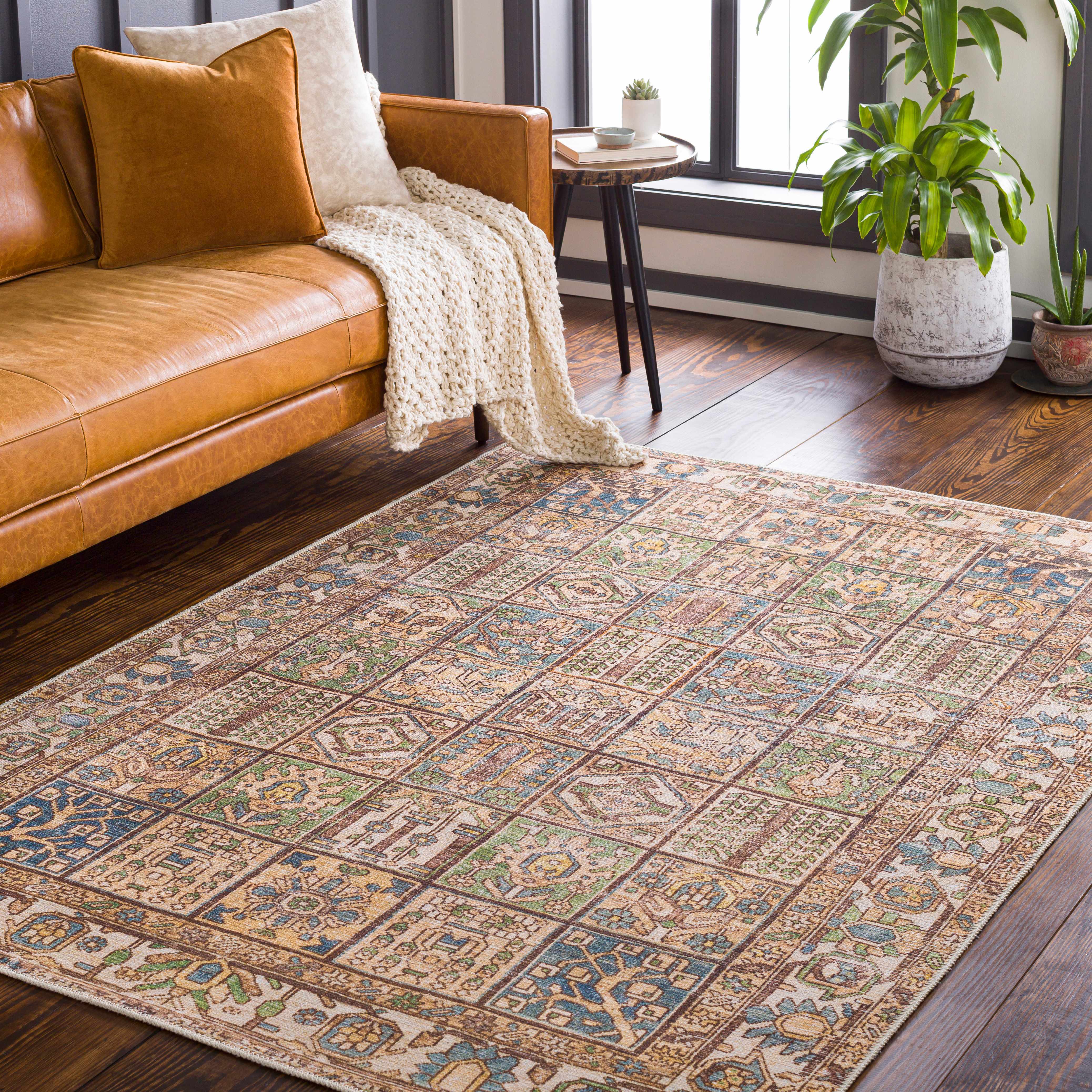 Watermount Washable Aztec Style Area Rug - Clearance - Image 3
