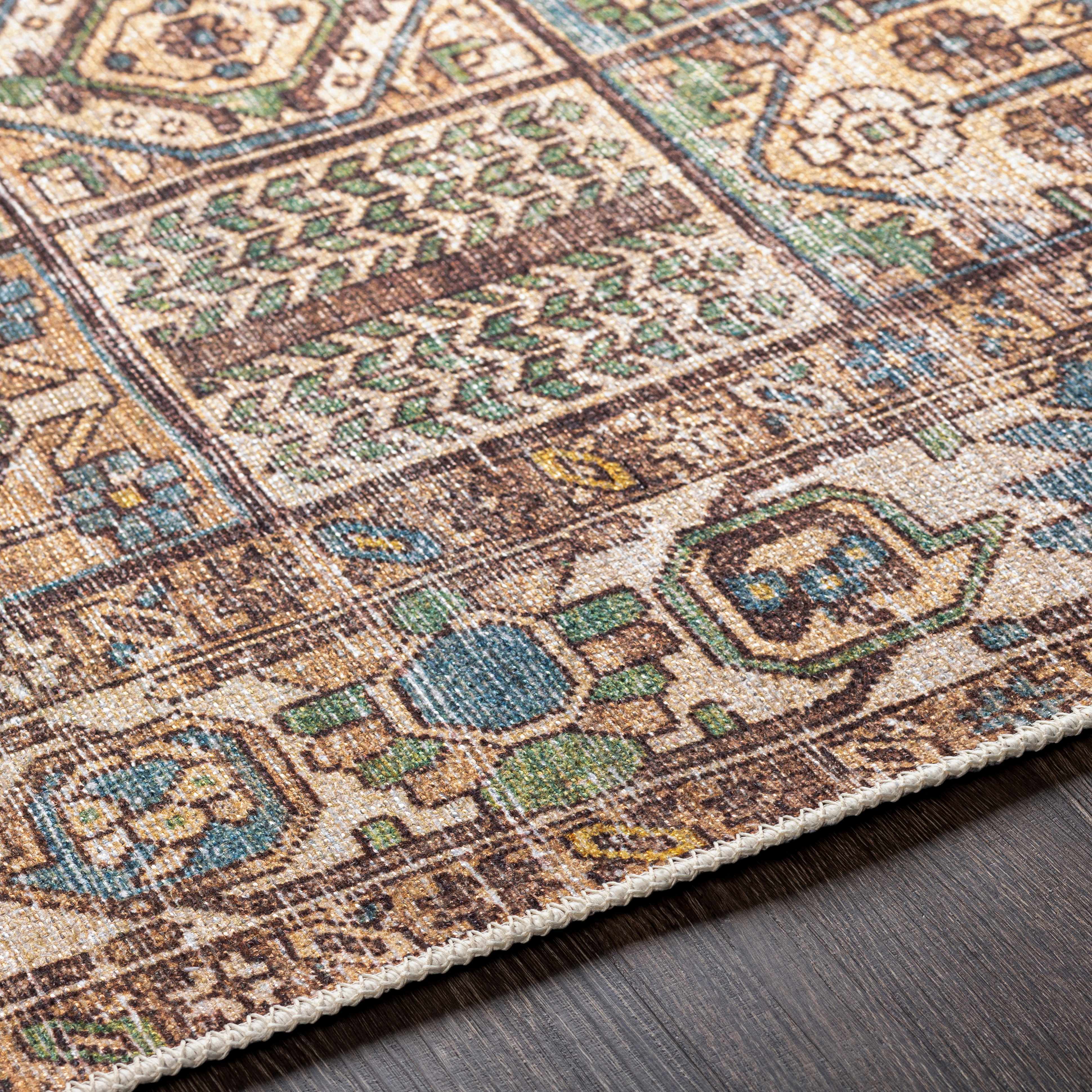 Watermount Washable Aztec Style Area Rug - Clearance - Image 4