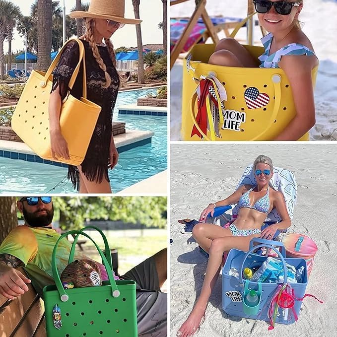 Waterproof EVA Beach Tote Bag Large Sandproof Washable Travel Carryall - Image 20