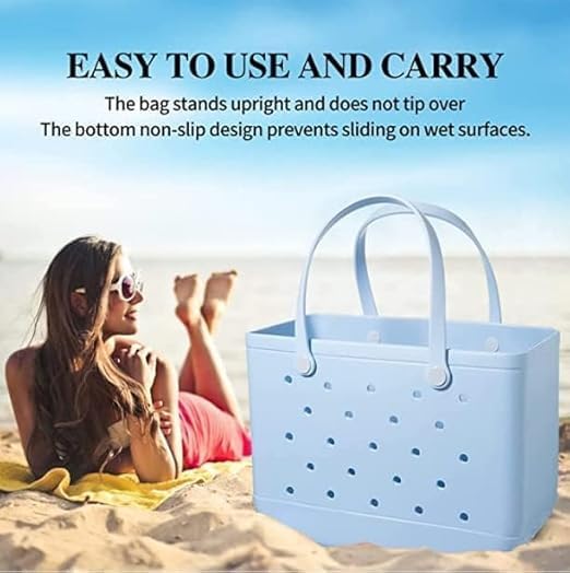 Waterproof EVA Beach Tote Bag Large Sandproof Washable Travel Carryall - Image 23