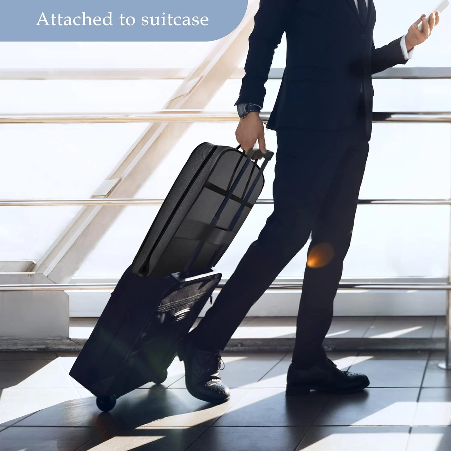 Waterproof Foldable Garment Bag Oxford Travel Suit Cover with Pocket - Image 2