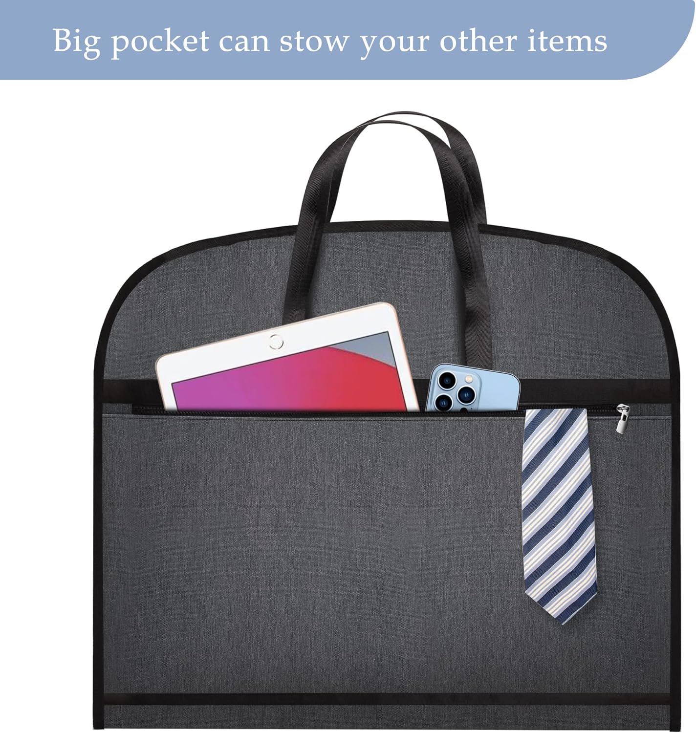 Waterproof Foldable Garment Bag Oxford Travel Suit Cover with Pocket - Image 3