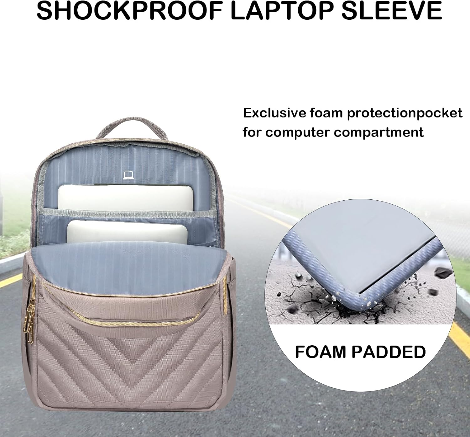 Waterproof Laptop Backpack 15.6 Inch with USB Charging Port Travel Bag - Image 9