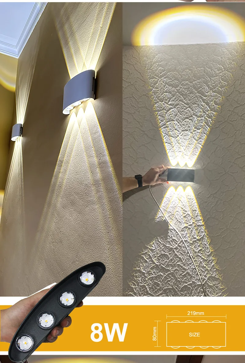 Waterproof LED Wall Light – 8W 12W Aluminum IP65 Lamp for Outdoor & Indoor Use - Image 10