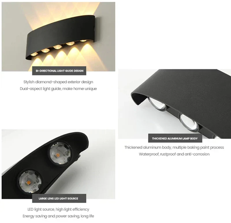 Waterproof LED Wall Light – 8W 12W Aluminum IP65 Lamp for Outdoor & Indoor Use - Image 7