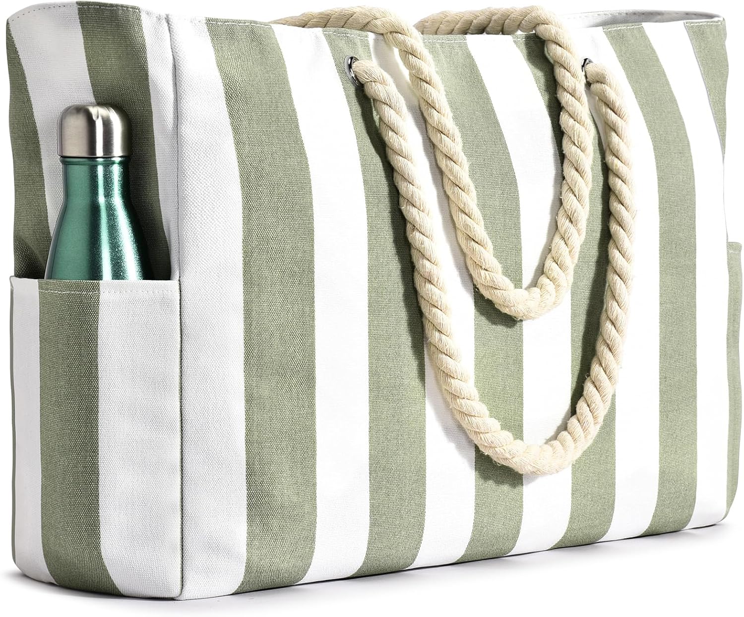 Waterproof Oversized Beach Tote Bag 20L Sandproof Zip Travel Carryall - Image 11
